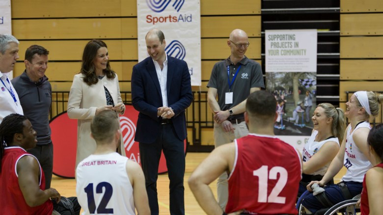Duke and Duchess of Cambridge attend SportsAid event on eve of Commonwealth Games