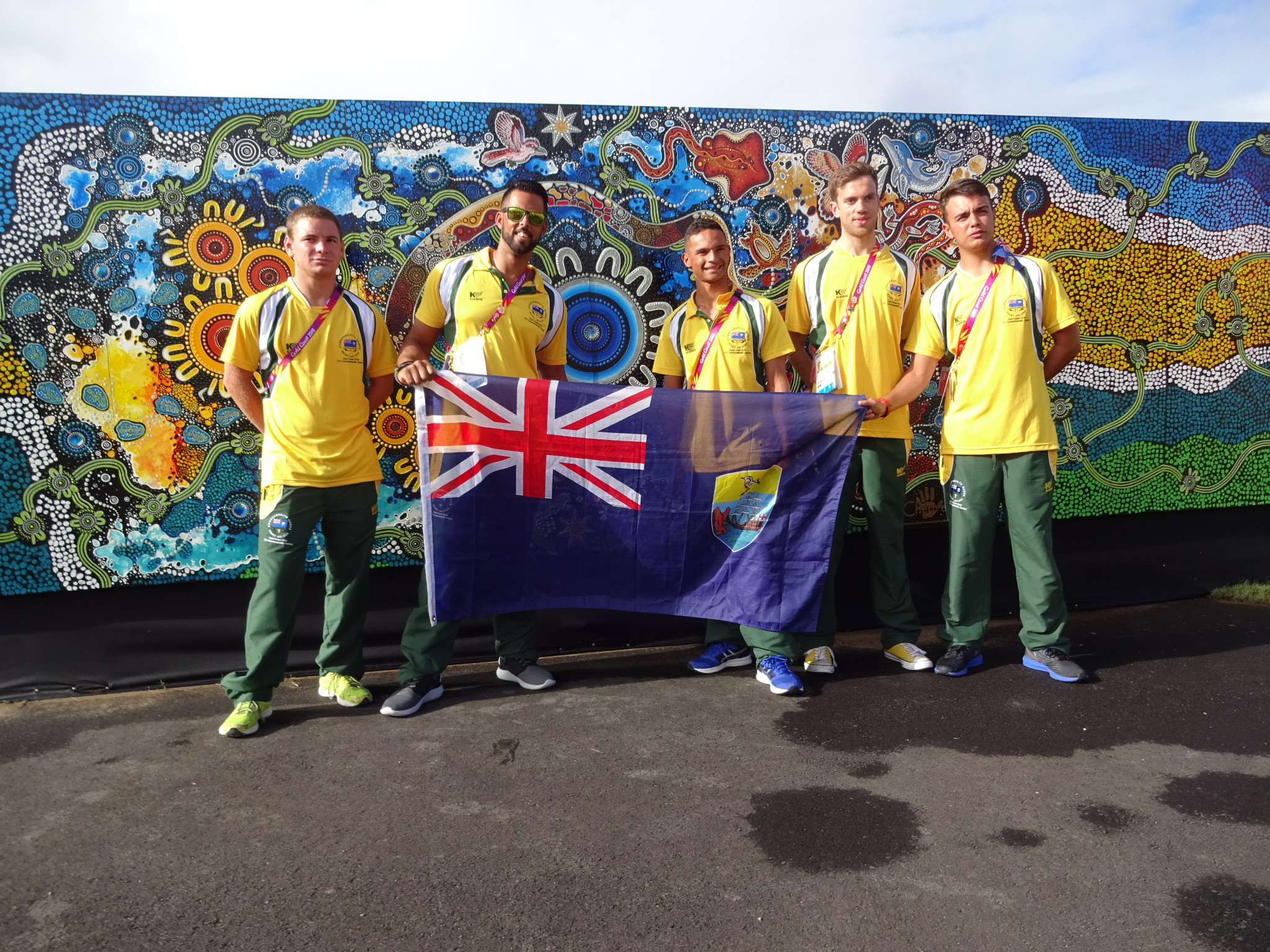 Members of the Saint Helena delegation at Gold Coast 2018 ©ITG