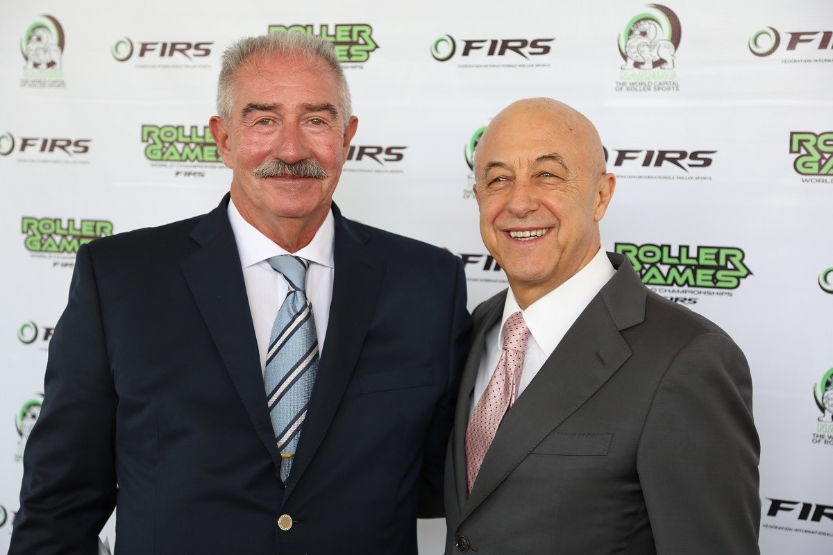 World Skate President Sabatino Aracu, right, has paid tribute to his vice-president Ricardo Grin, left, following the Argentinian's death from cancer ©World Skate