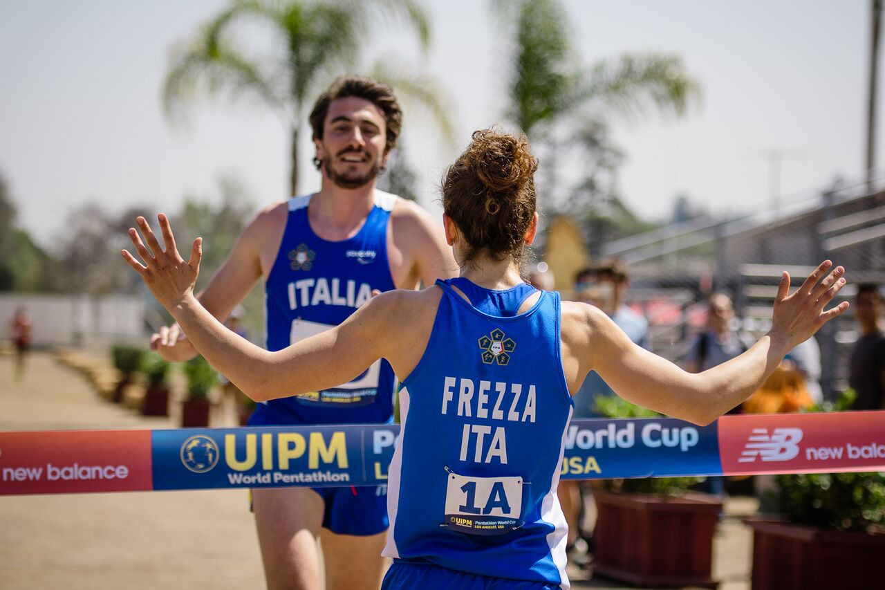 Italy claimed their second consecutive mixed relay victory in Los Angeles ©UIPM