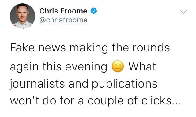 Chris Froome dismissed the claims as 
