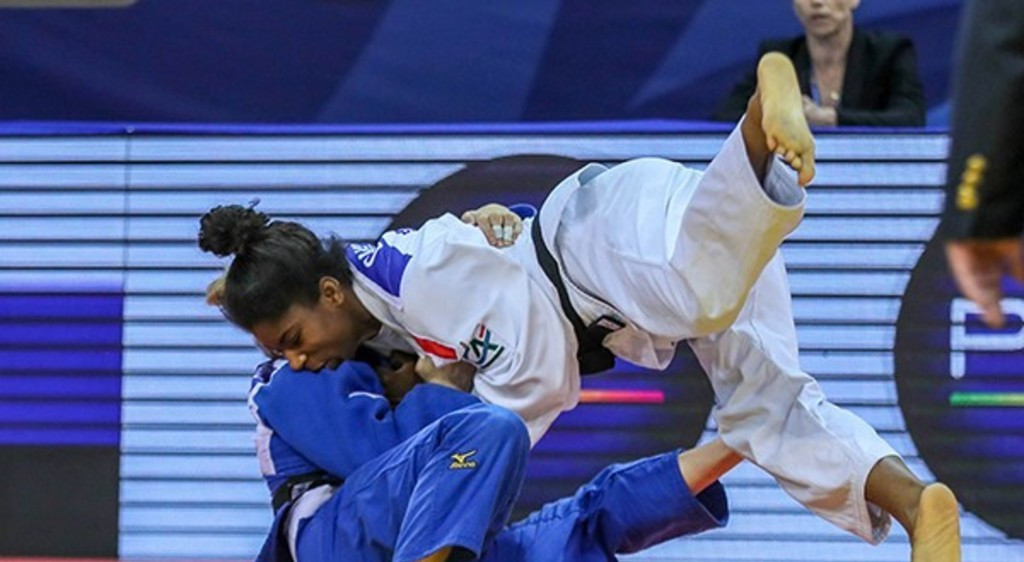 Marie Eve Gahie completed a French golden double in the women's events on day two of the IJF Grand Prix in Tbilisi ©IJF