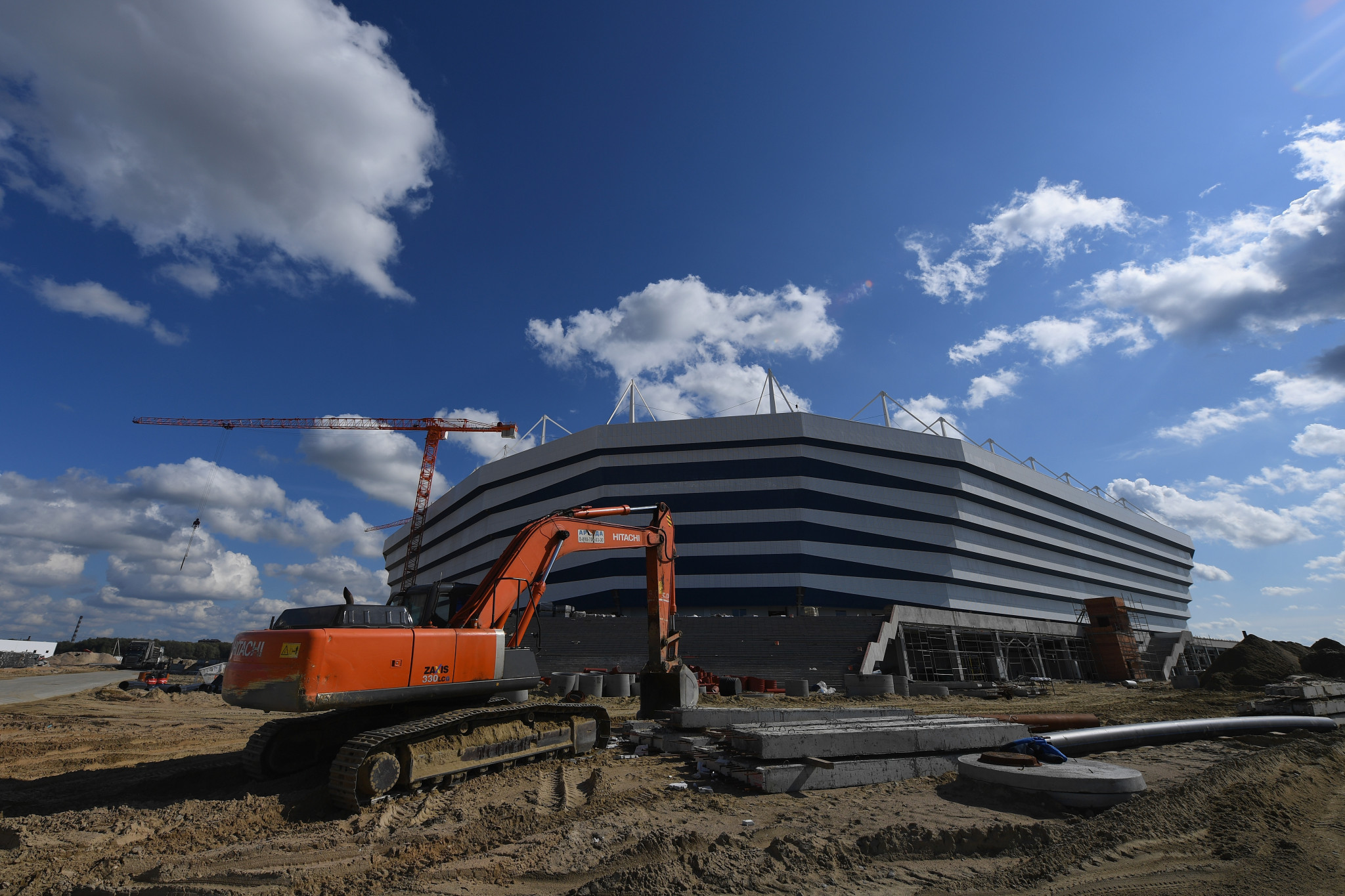 The World Cup stadium in Kaliningrad is still yet to be fully completed ©Getty Images