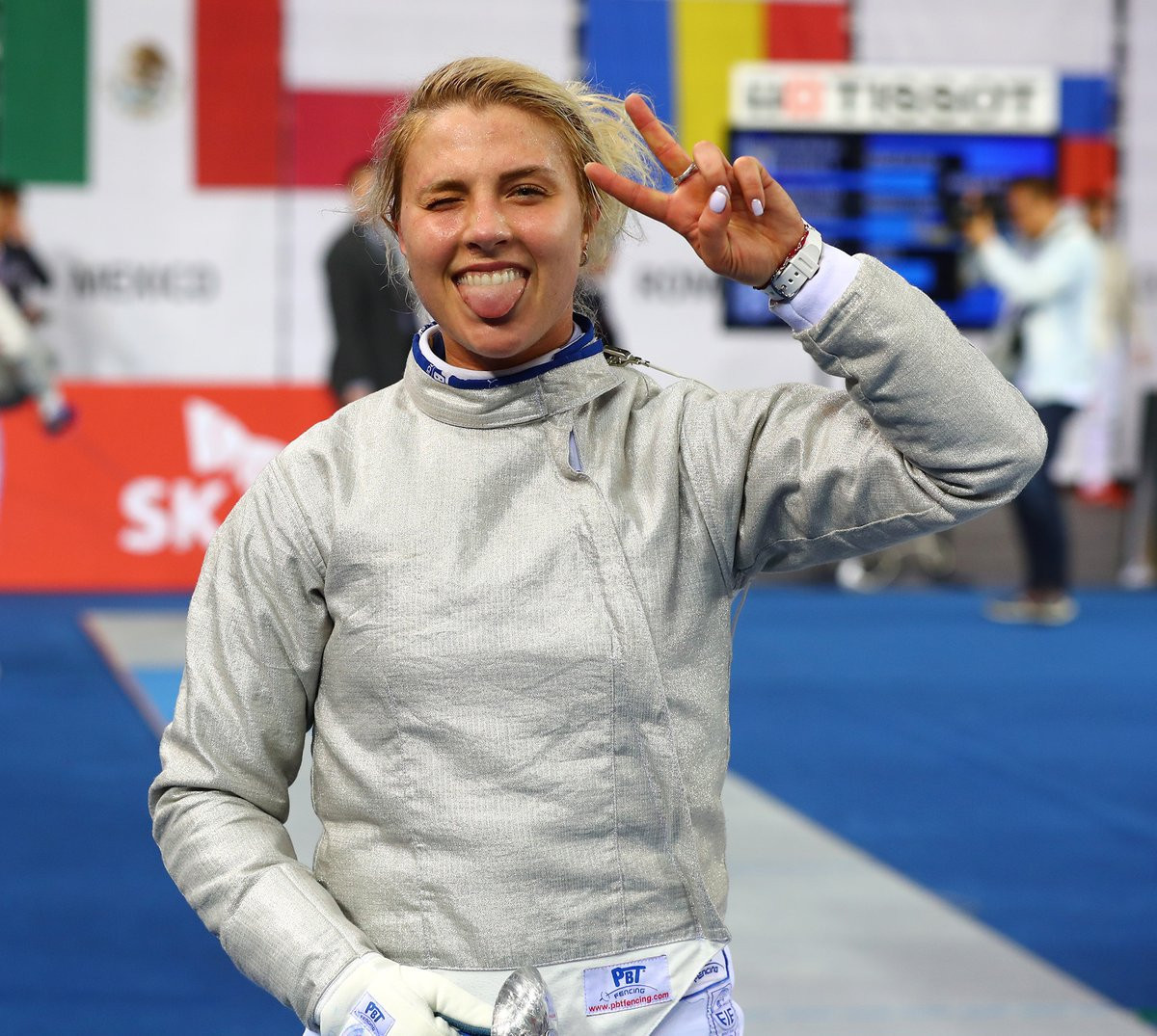 Ukraine's Olha Kharlan, the Olympic gold medallist at Beijing 2008, won the women's sabre event at the FIE Grand Prix in Seoul, beating Hungary's Anna Márton in the final ©FIE