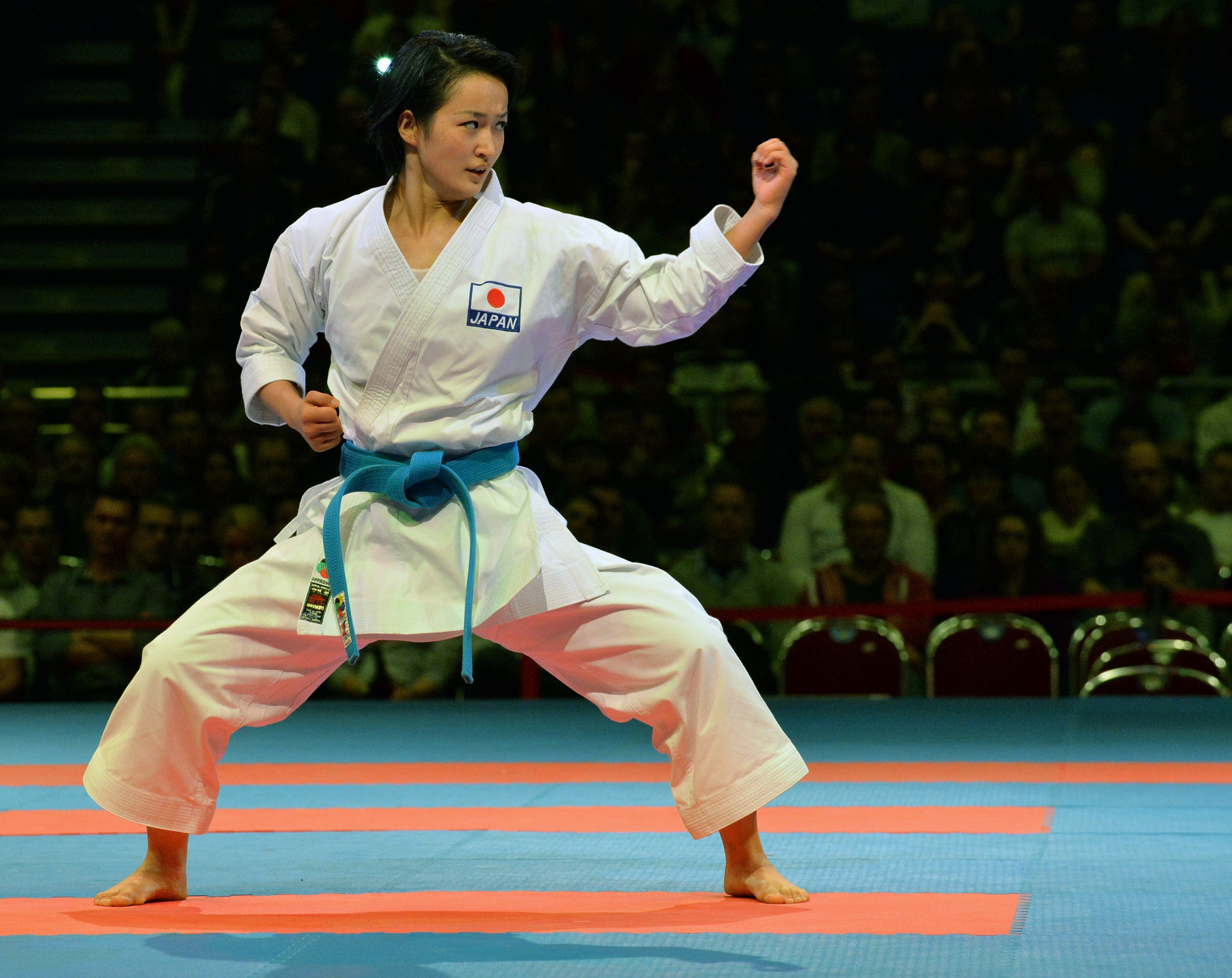 Japan's Kiyou Shimizu en route to winning the kata title at the 2014 World Karate Championships, a discipline an WKF Commission is testing a new system to evaluate competition ©Getty Images