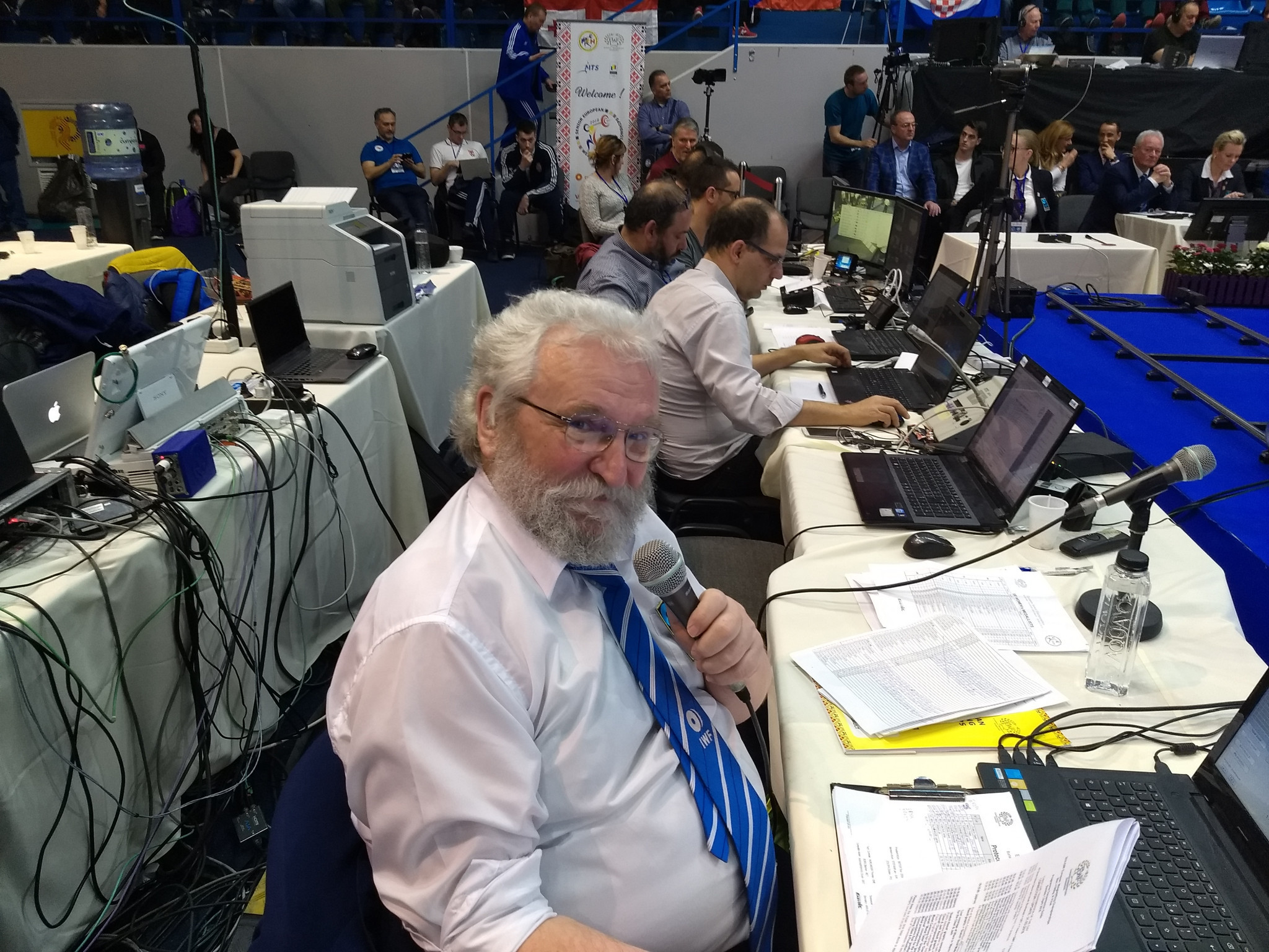 The European Championships were the 1,001st event that Polish commentator and official Bogdan Mokranowski had been involved in during his career ©Brian Oliver/ITG