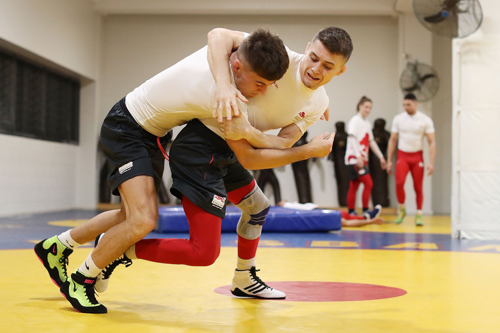 English wrestlers were among others to train before competition begins ©Getty Images