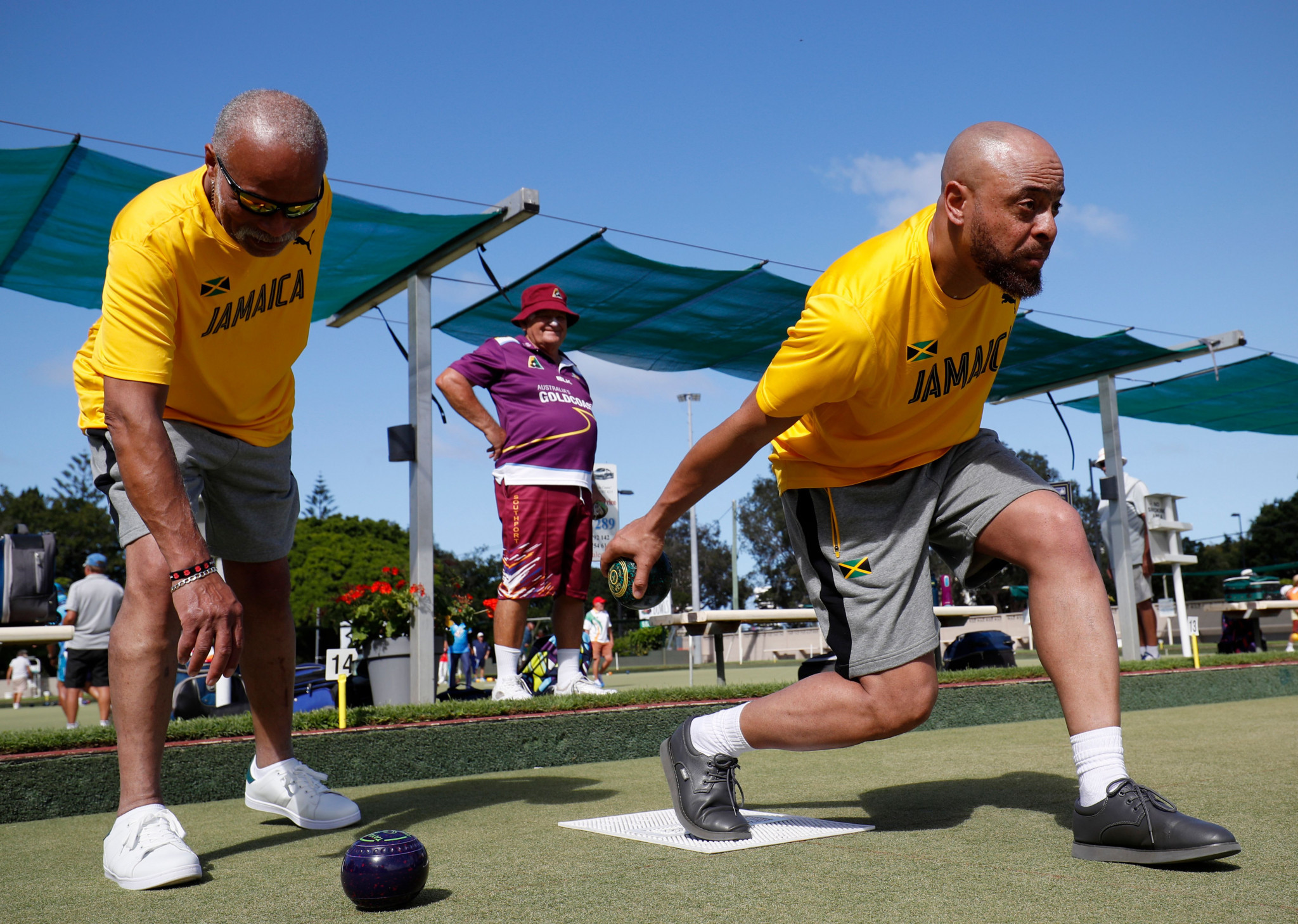 Jamaican athletes prepare for lawn bowls competition ©Getty Images