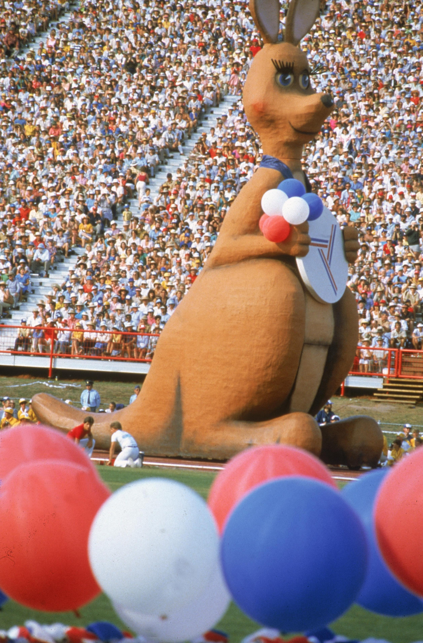 The kangaroo Matilda appeared at the Opening Ceremony of the Brisbane 1982 Commonwealth Games ©Getty Images