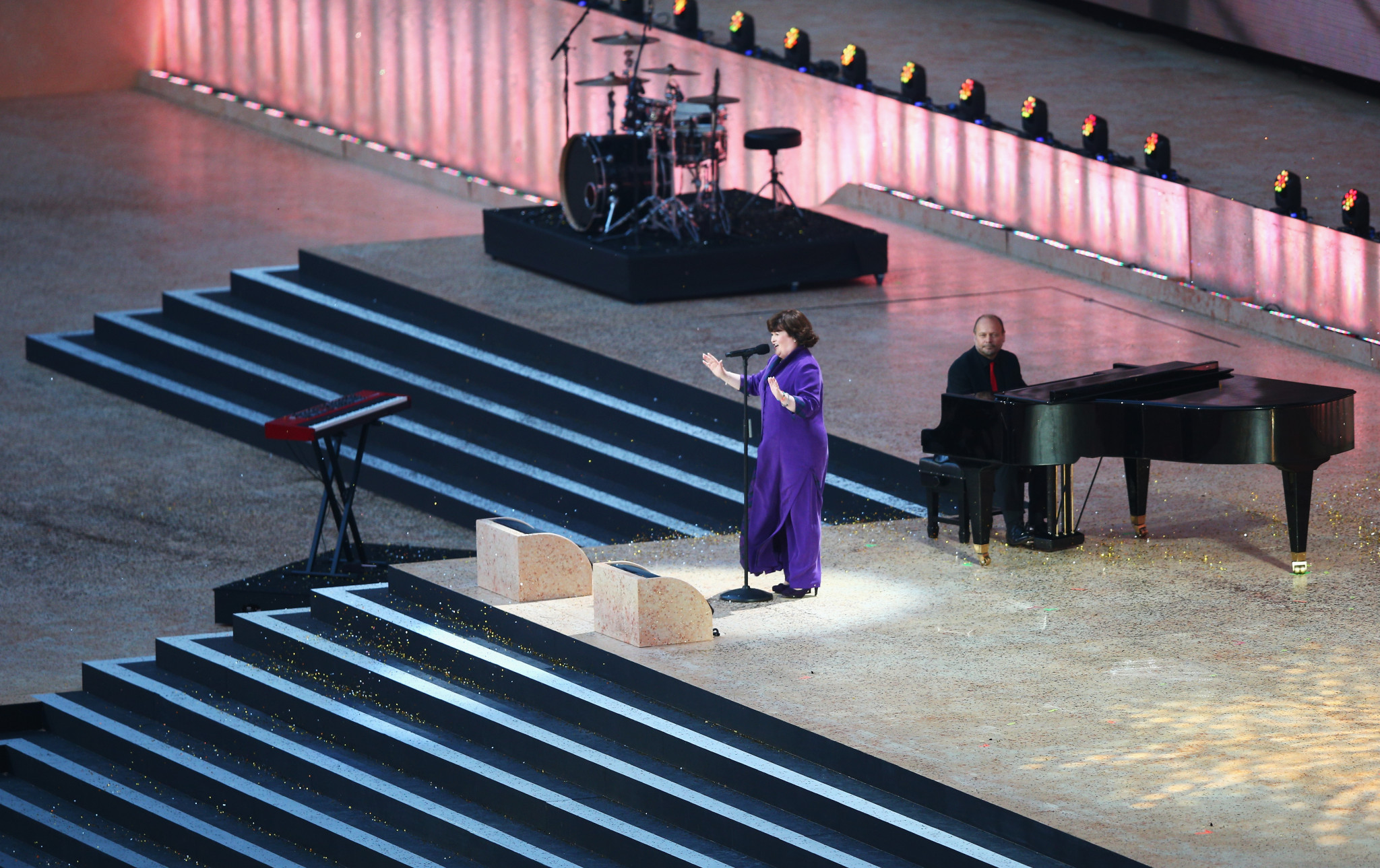 Susan Boyle sang at the Opening Ceremony of the Glasgow 2014 Commonwealth Games ©Getty Images
