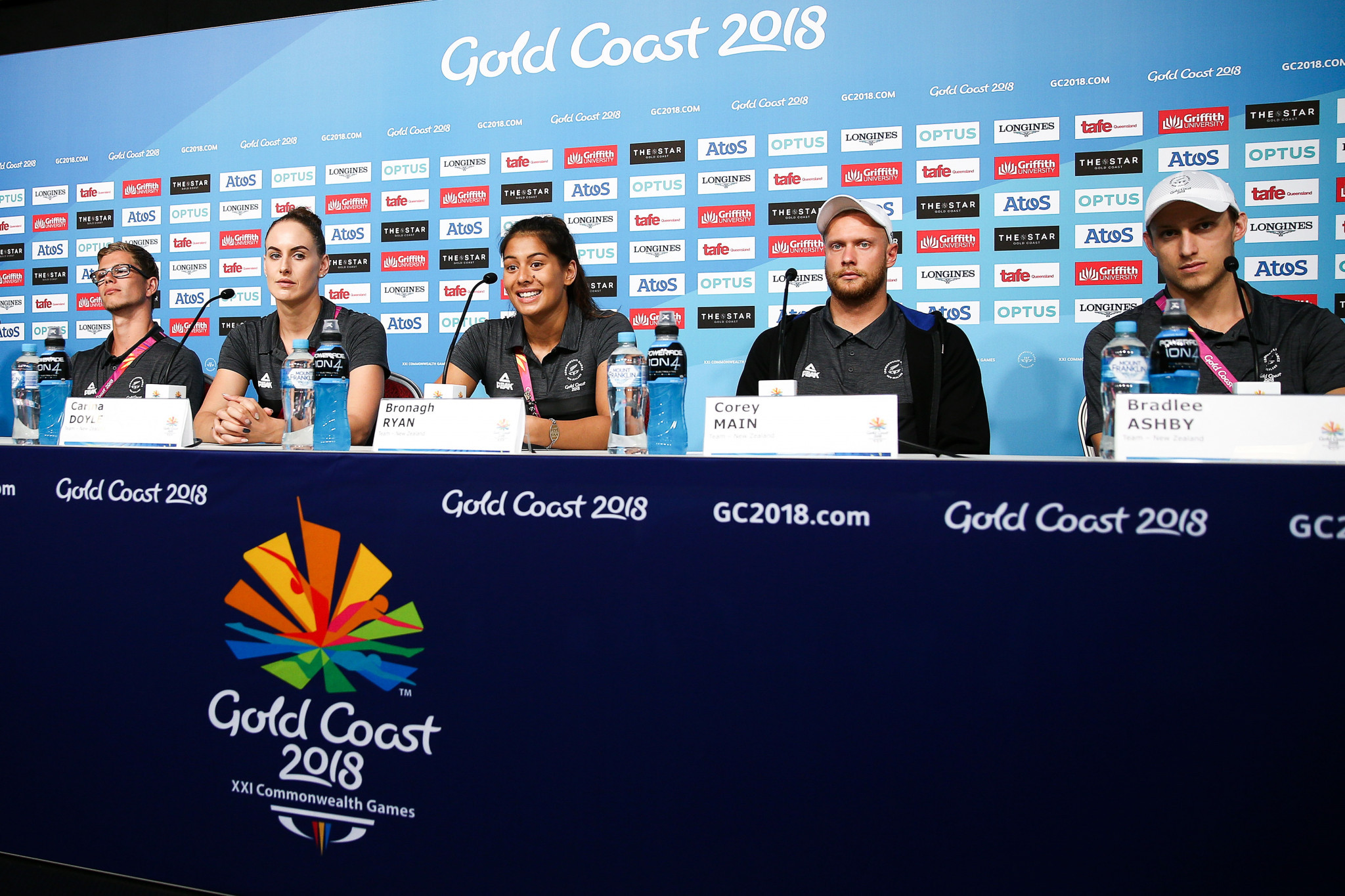 New Zealand's swimming team held a press conference today ©Getty Images