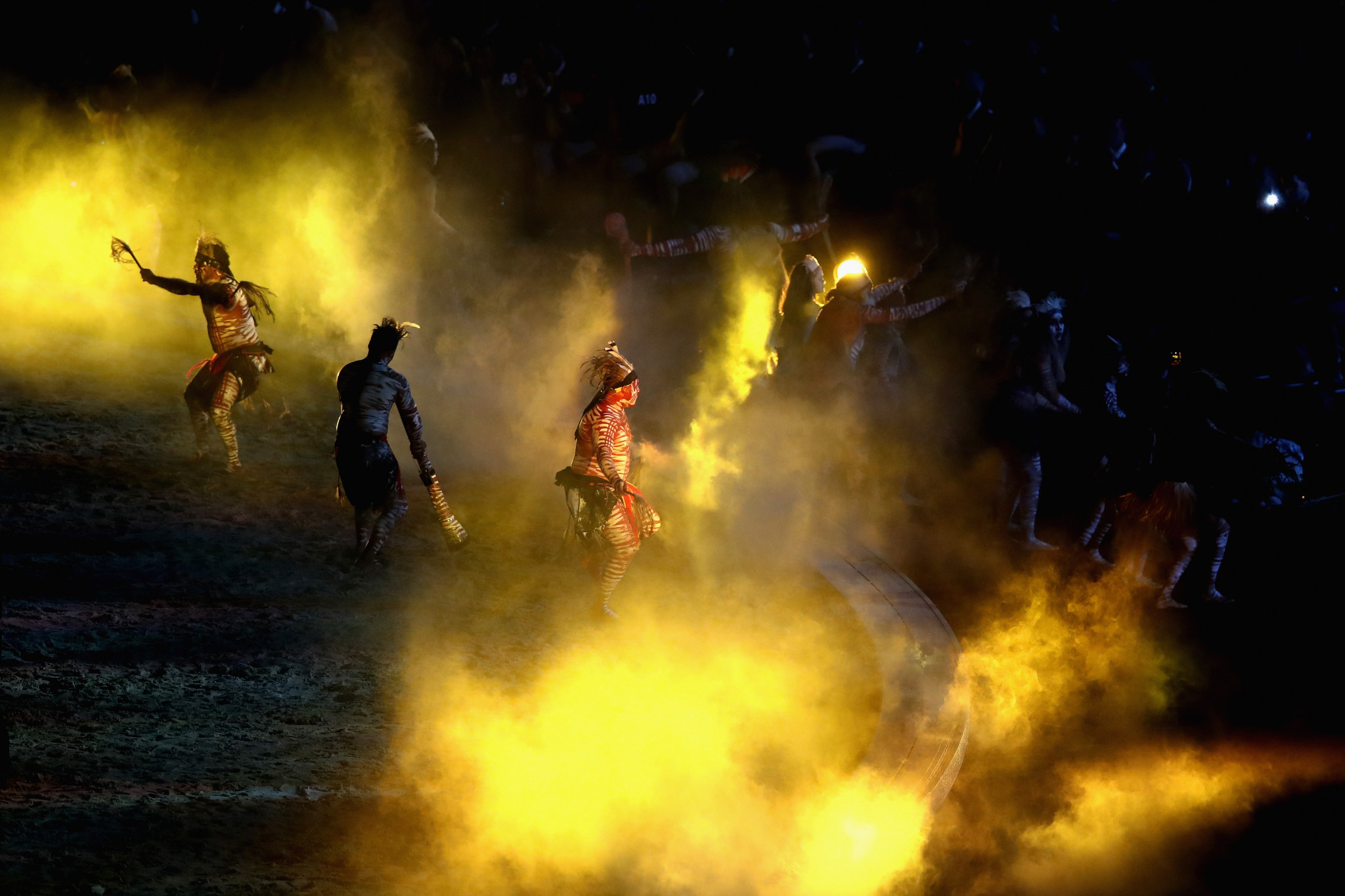A traditional smoking ceremony also took place during the spectacle ©Getty Images
