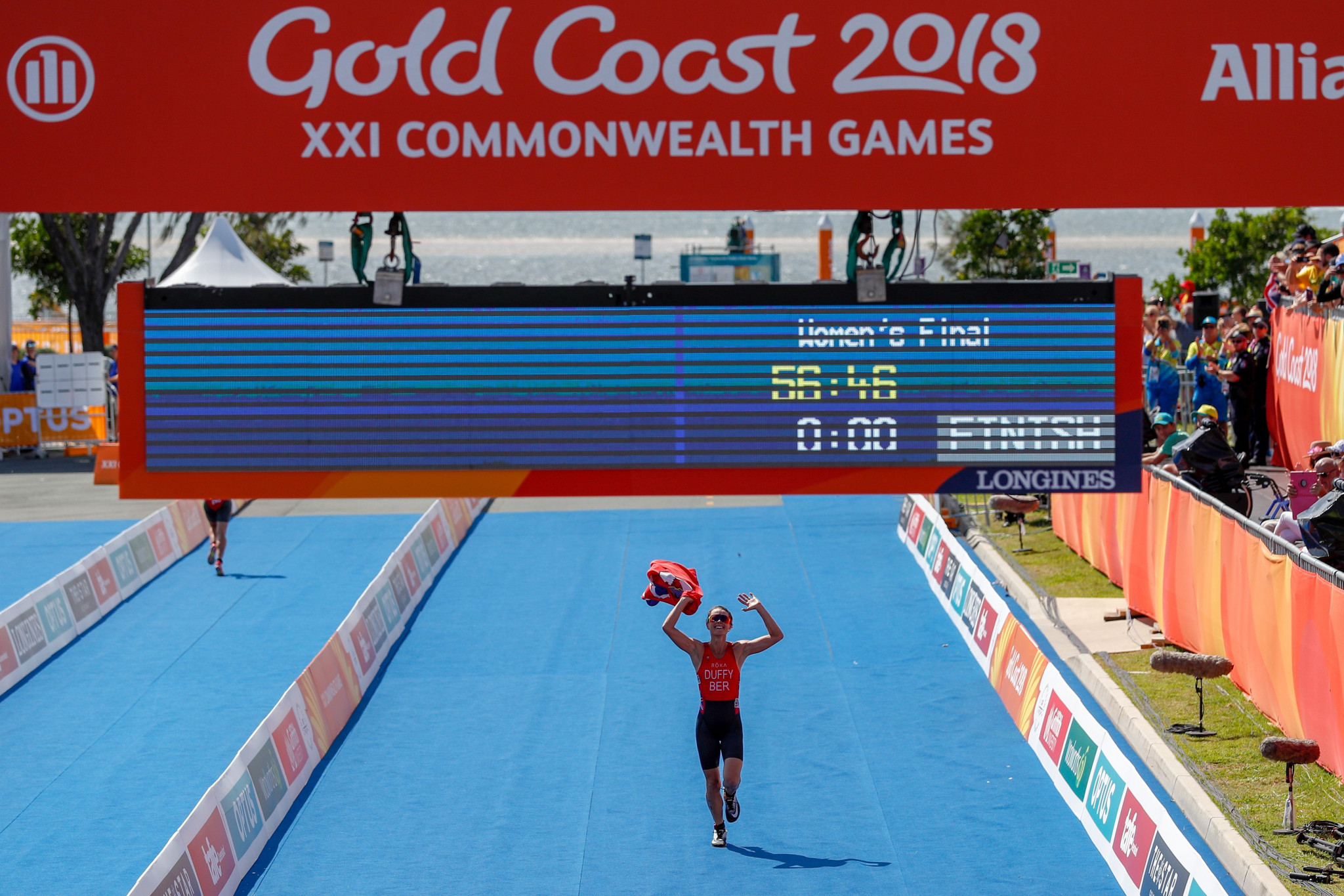 Bermudan triathlete Duffy wins first gold medal of Gold Coast 2018