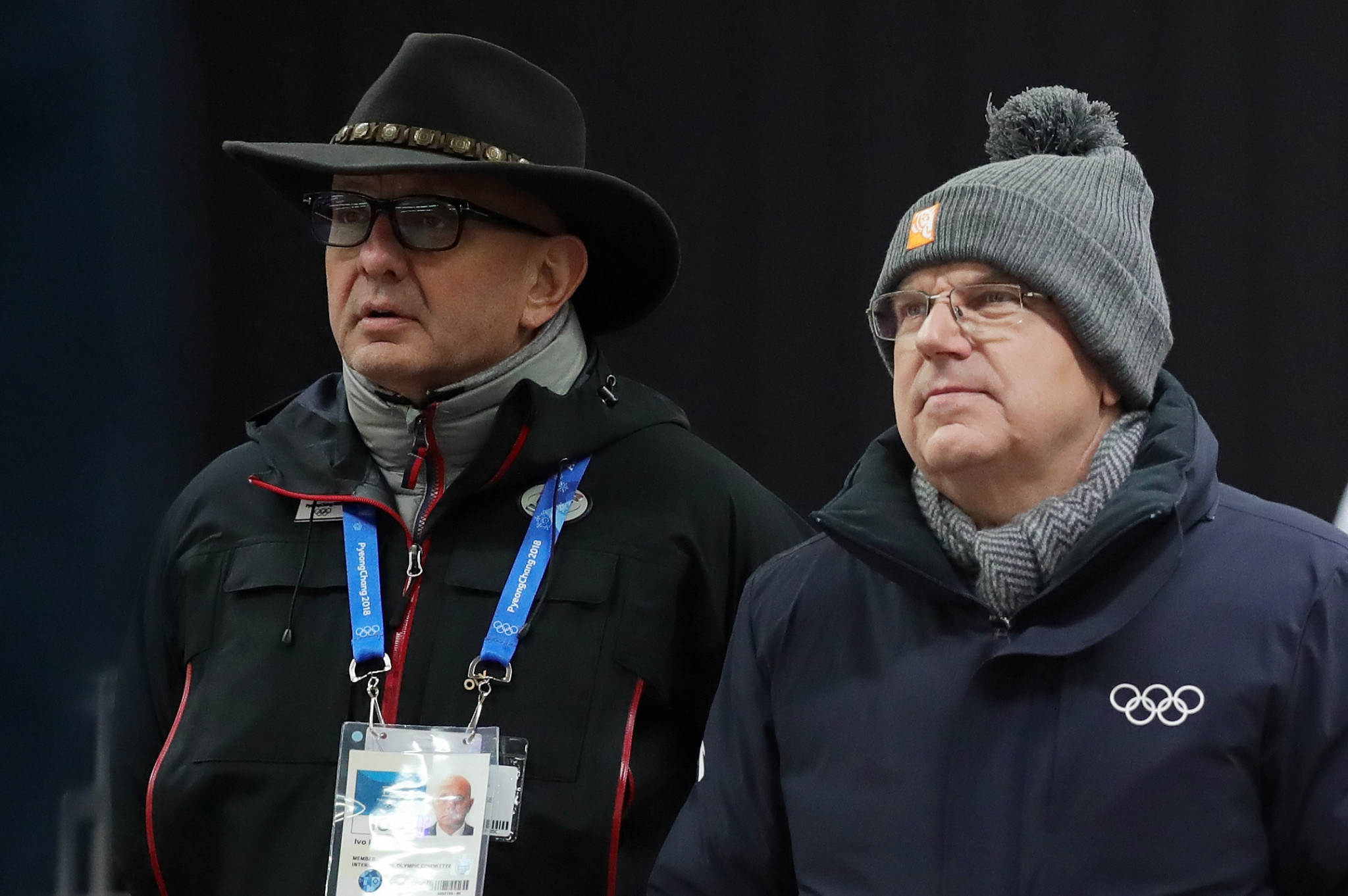 IBSF President Ivo Ferriani, pictured with IOC counterpart Thomas Bach, would prefer to see monobob added ©Getty Images