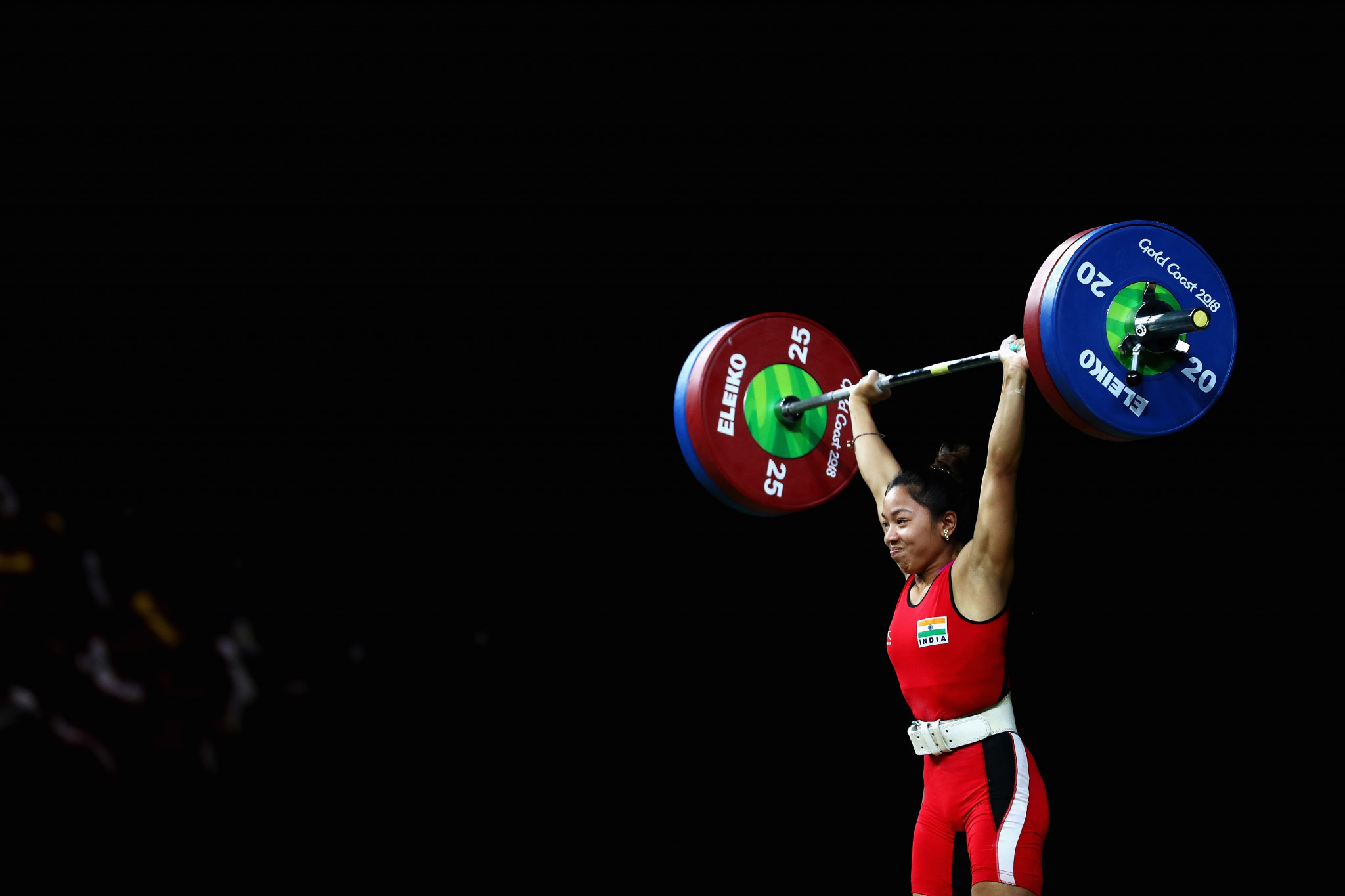 Chanu Saikhom Mirabai claimed India’s first gold medal of Gold Coast 2018 after winning the women's 48 kilograms weightlifting event with a Commonwealth record ©Getty Images