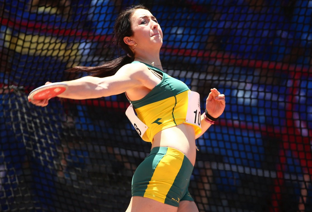 Australia's Bianca Hansen secured women's discus gold on a fruitful day for her nation ©Getty Images