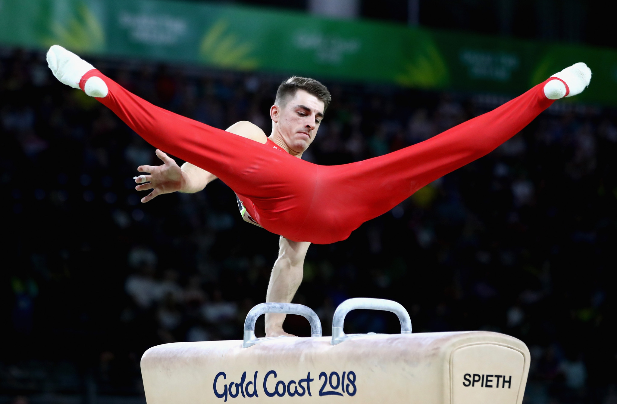 Double Olympic champion Max Whitlock helped England secure the men's team artistic gymnastics gold medal ©Getty Images