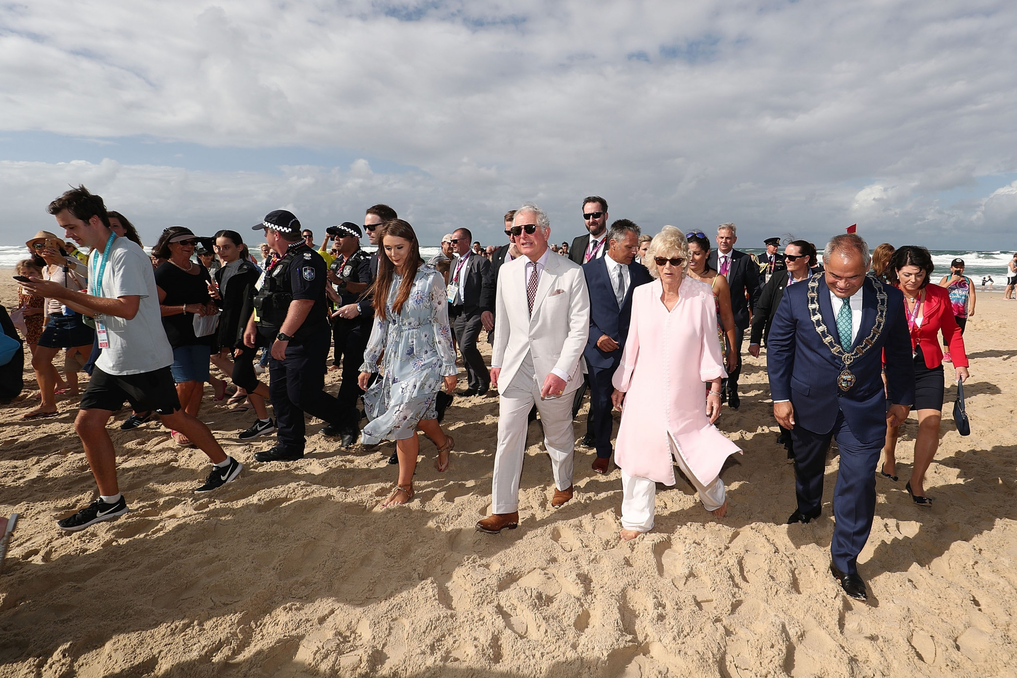 He and his wife Camilla, the Duchess of Cornwall, had earlier visited Broadbeach on the Gold Coast after touring the Commonwealth Games Athletes' Village and speaking to Prime Minister Malcolm Turnbull ©Getty Images
