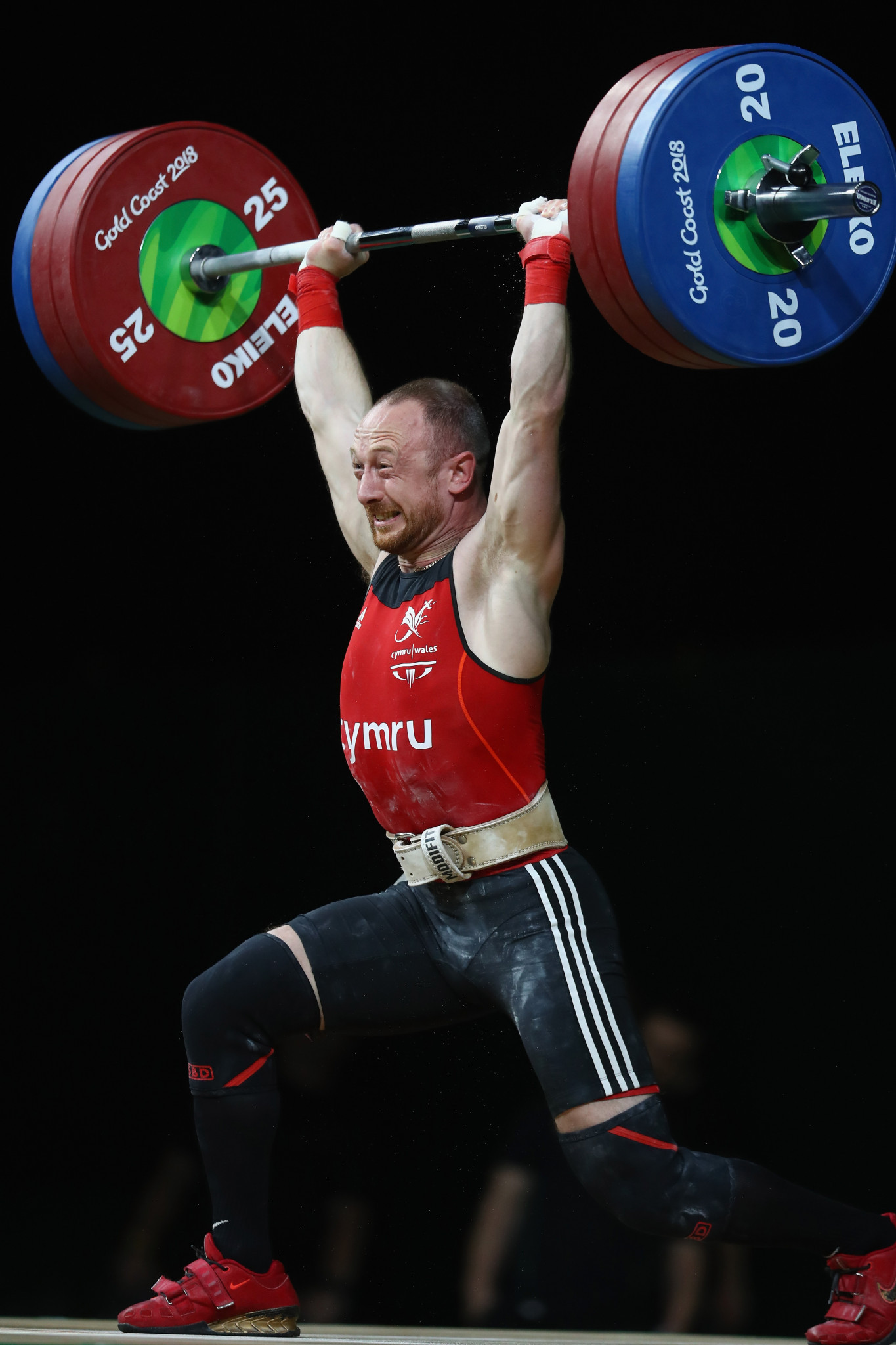 Gareth Evans secured Wales' first gold medal of Gold Coast 2018 with a dramatic victory in the men's 69kg event ©Getty Images