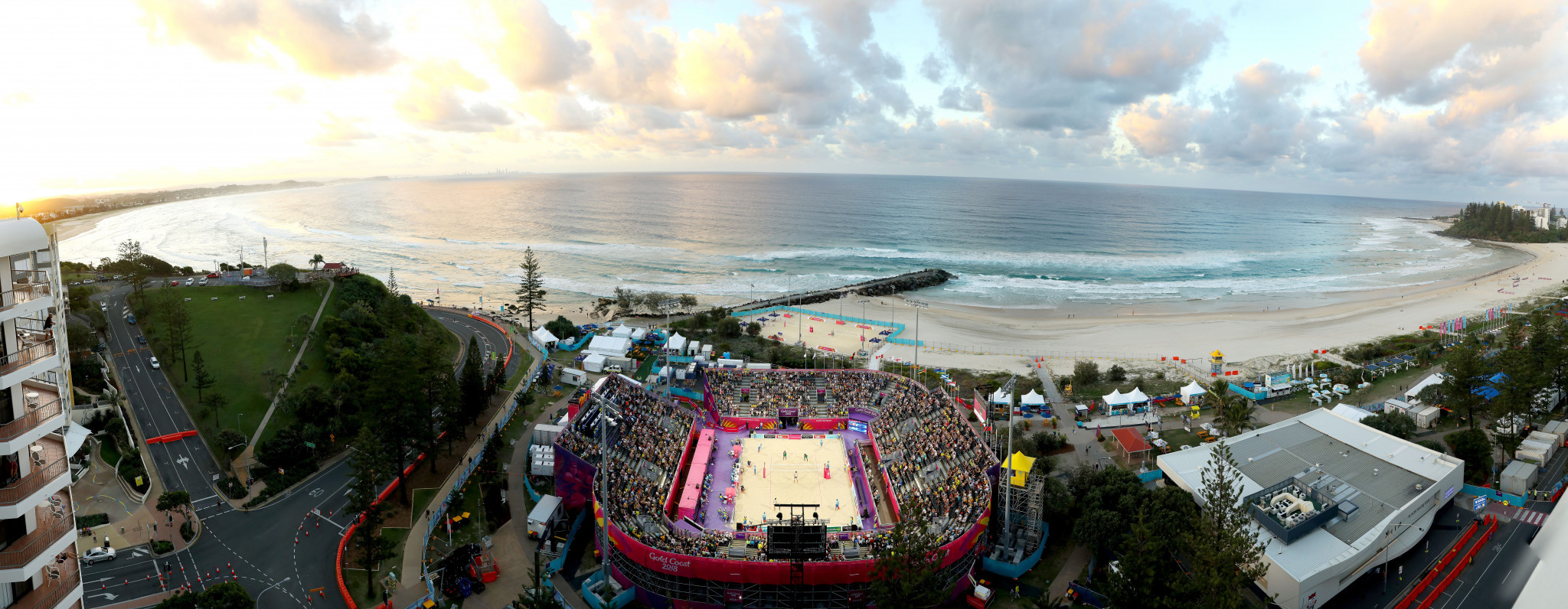 A general view of the beach volleyball stadium ©Getty Images