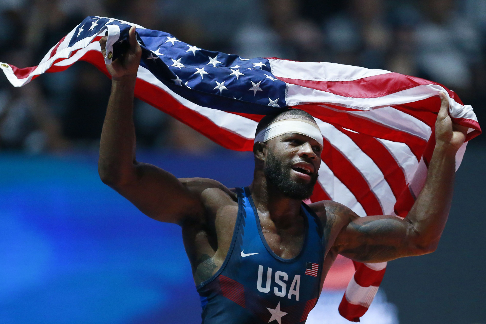Olympic gold medallist Jordan Burroughs will be a main threat for the host nation ©Getty Images