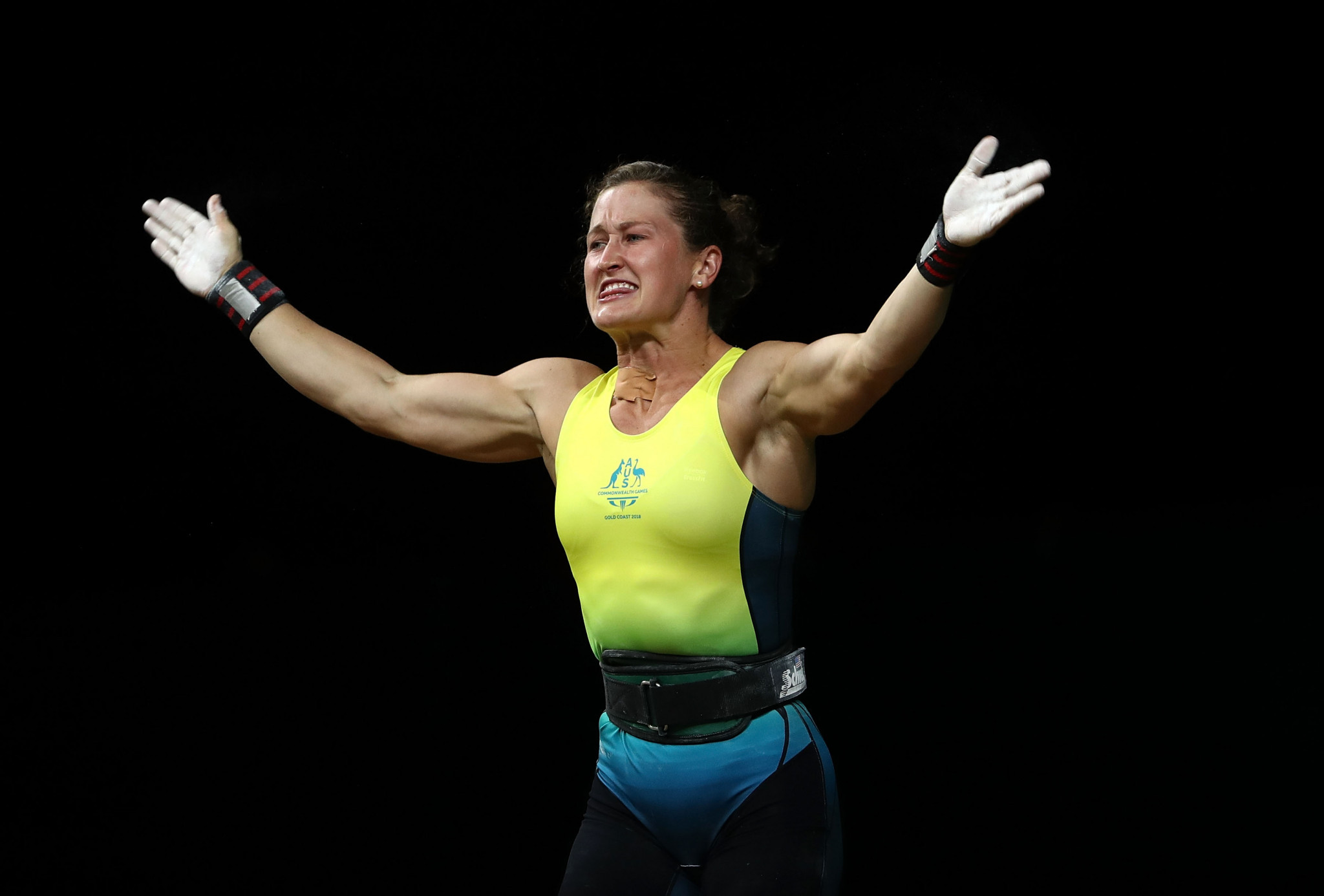 Home favourite Tia-Clair Toomey claimed the women’s 58 kilograms weightlifting gold medal after producing a sensational performance today at the Gold Coast 2018 Commonwealth Games ©Getty Images