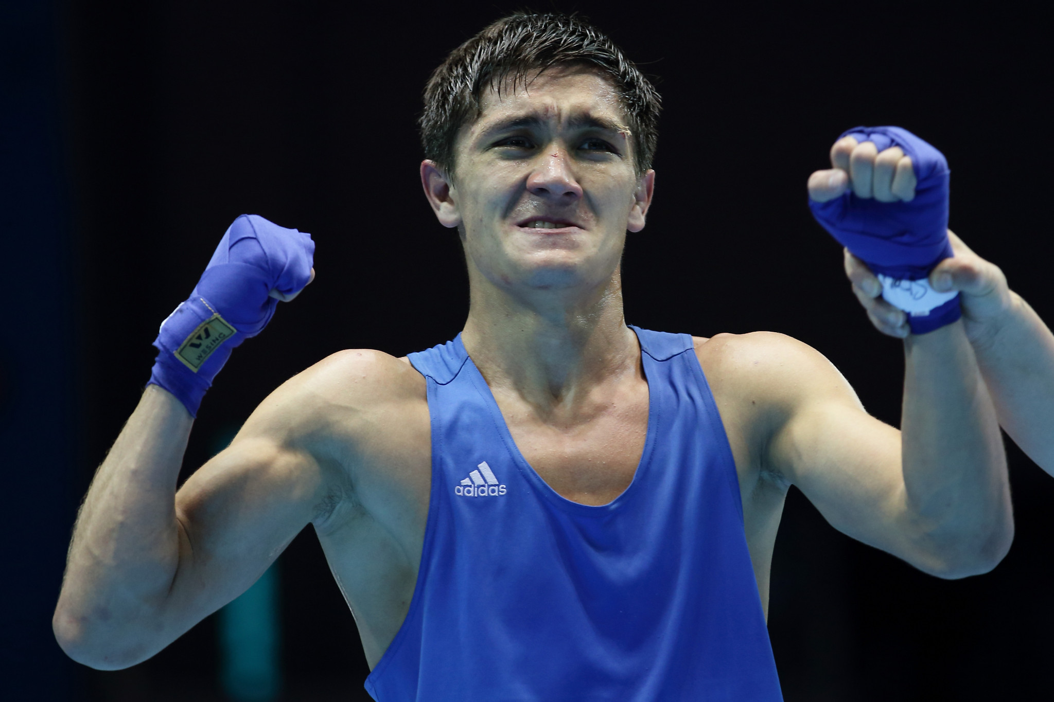 Ilyas Suleimenov was one of two Astana boxers to win by stoppage ©Getty Images