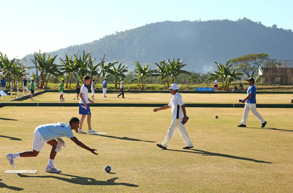 The second day of lawn bowls at Samoa 2015 saw two gold medals awarded at the picturesque venue ©Getty Images