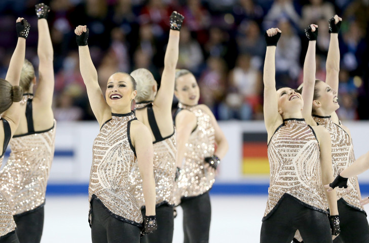 Home challengers Team Surprise go into tomorrow's concluding free skating section of the ISU World Synchronised Skating Championships in Stockholm in second place behind Russia's Team Paradise ©ISU