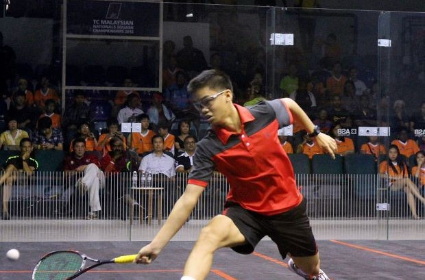 Eain Yow Ng secured boy's squash gold with a dominant victory on day two at Samoa 2015 ©Sportz Blitz