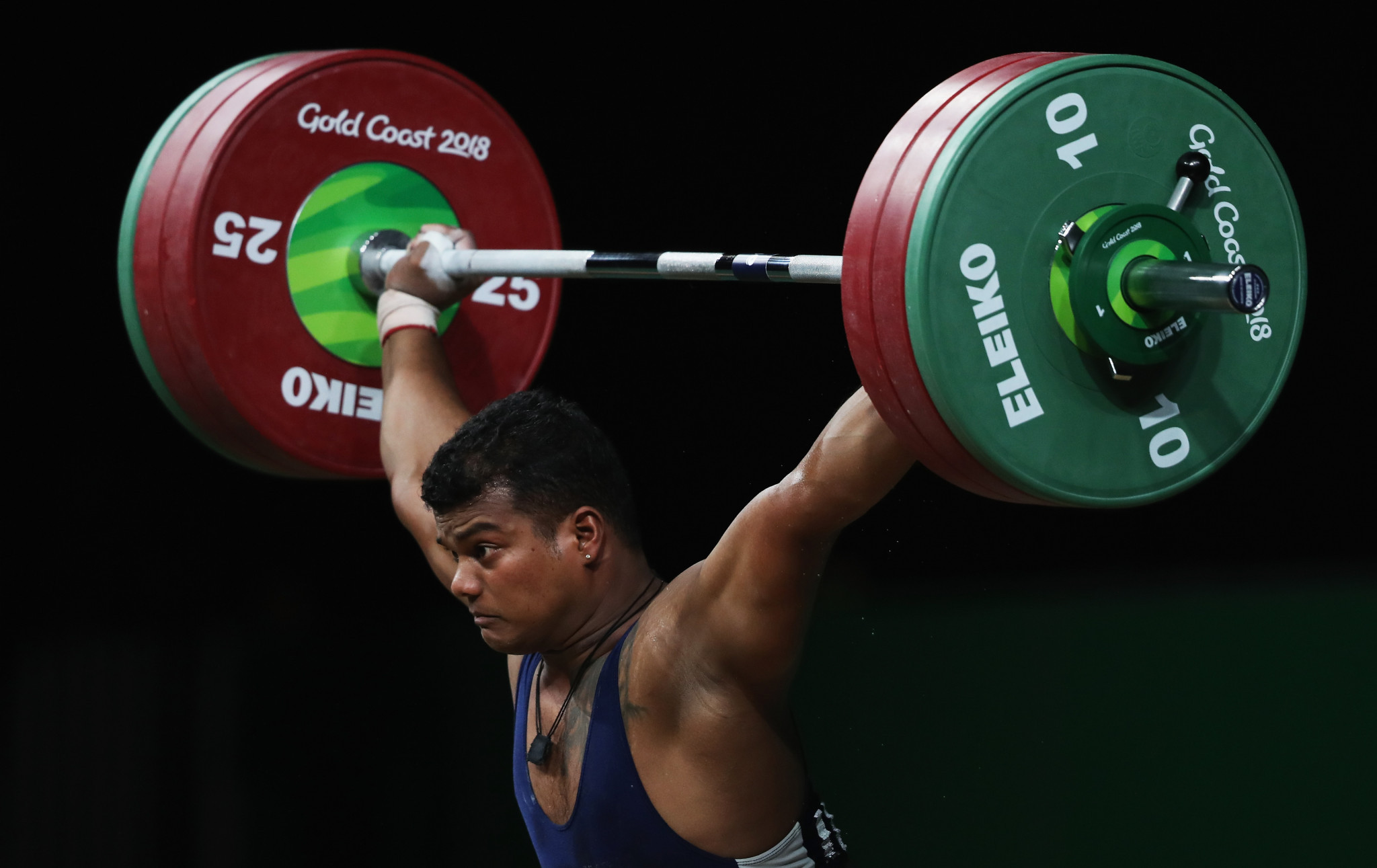 Venkat Rahul Ragala increased India's weightlifting gold medal tally to four with success in the men's 85kg event ©Getty Images
