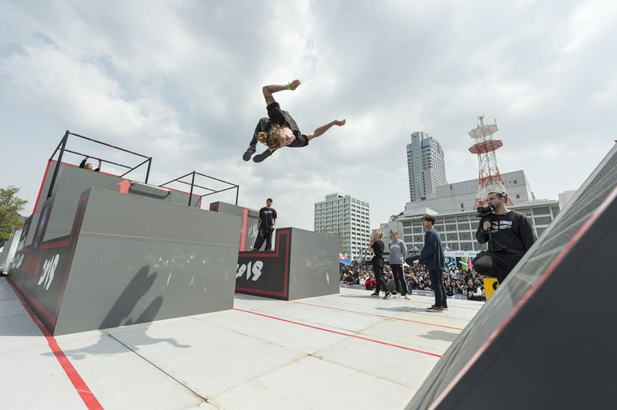 Gomez and Gonzalez winners in first FIG Parkour World Cup at FISE World Series in Hiroshima