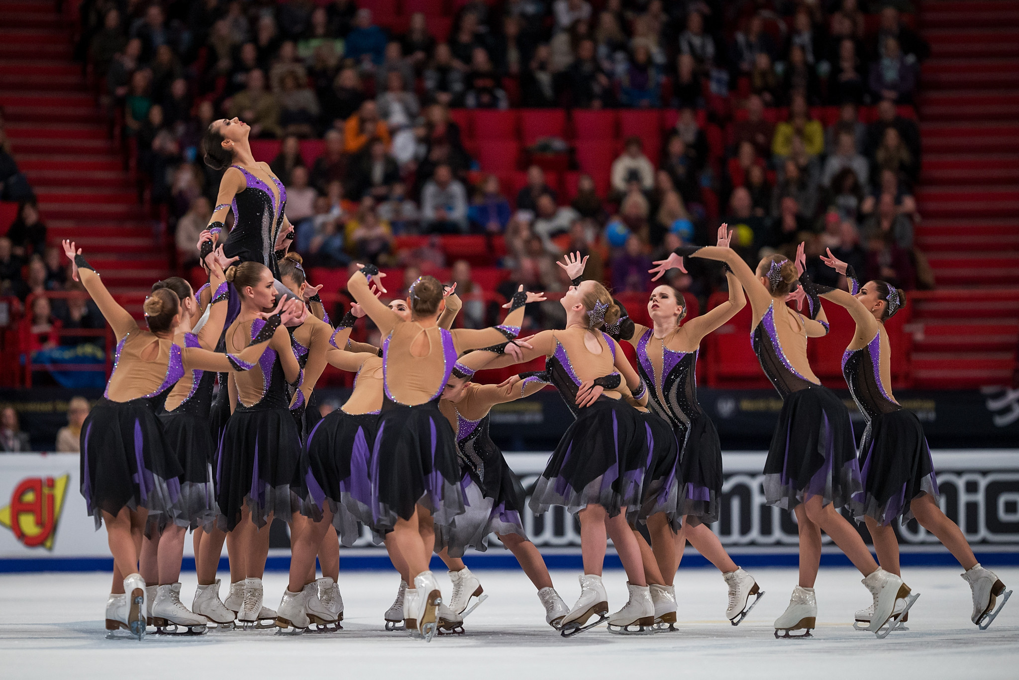 A faulty group lift cost Russia's Team Paradise a third consecutive title at the ISU World Synchronized Skating Championships in Stockholm ©ISU