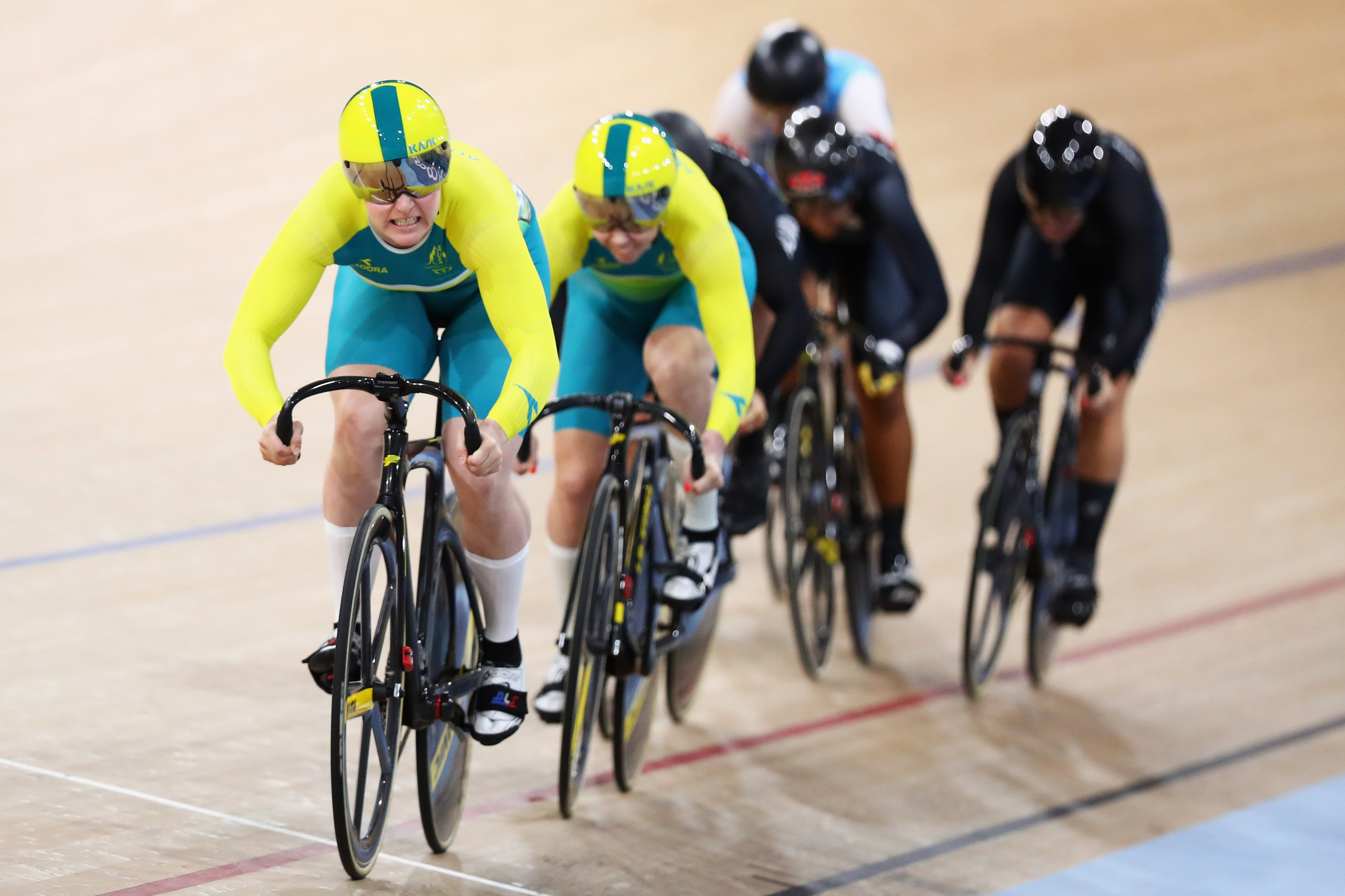 Stephanie Morton claimed her third gold medal of the Games by winning the women's keirin ©Getty Images