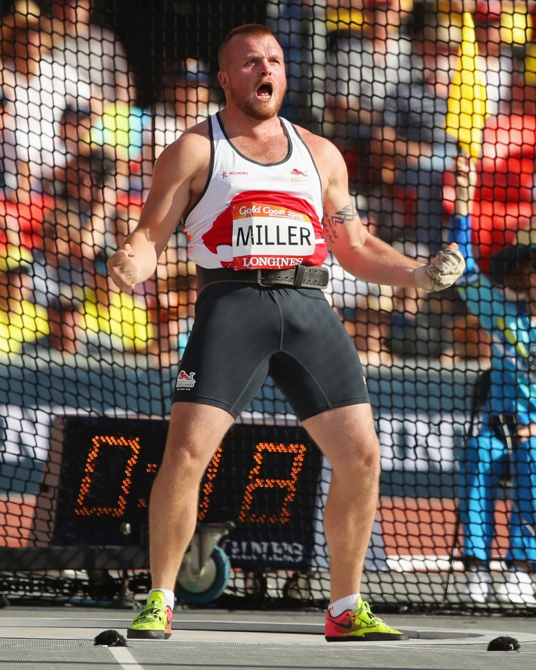 England's Nick Miller broke the Commonwealth Games record to win the men's hammer throw ©Getty Images