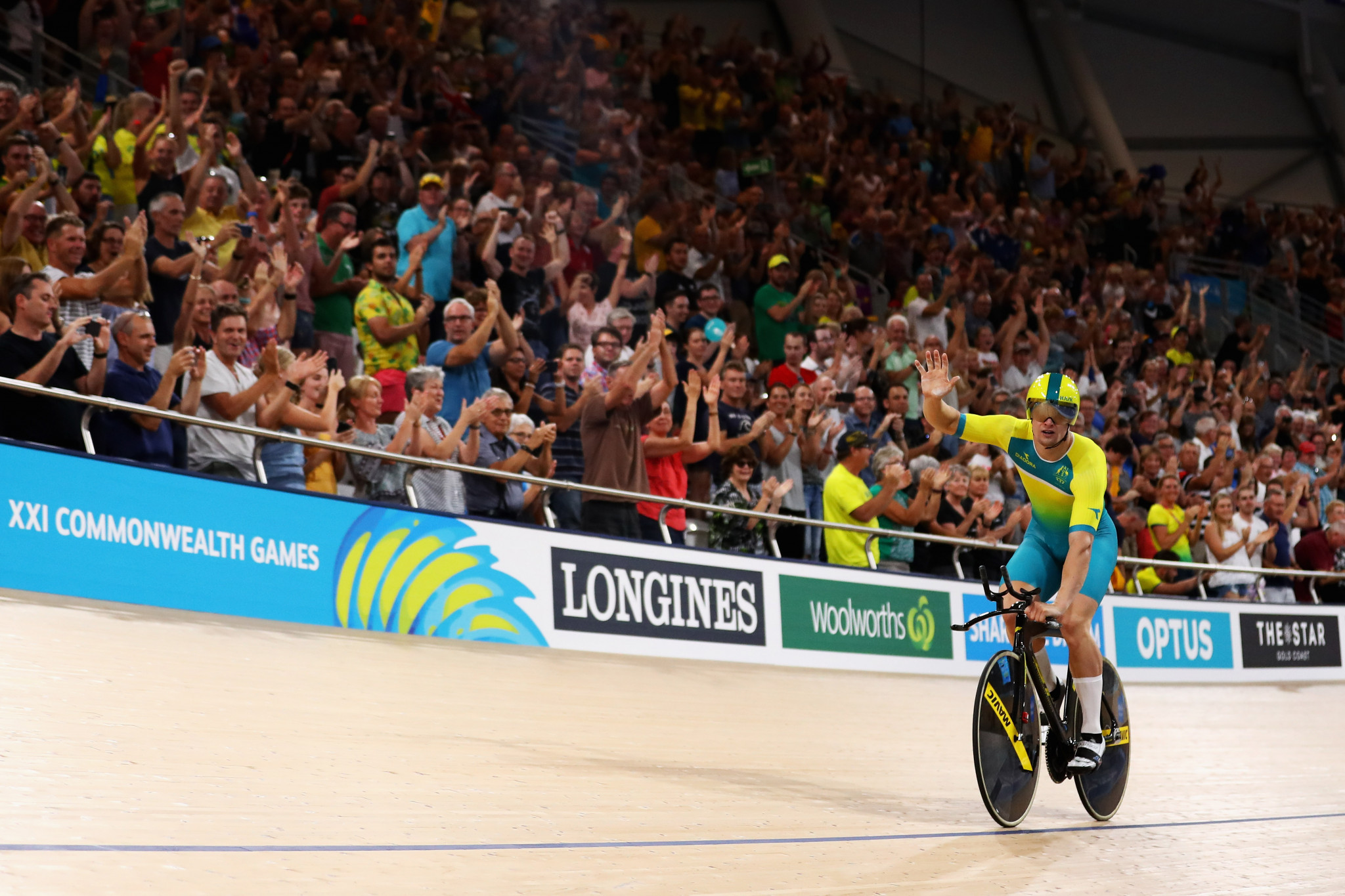 Matt Glaetzer was one of three Australians to claim a gold medal on the final day of track cycling competition, winning the men's 1,000m time trial final in a Commonwealth Games record time ©Getty Images