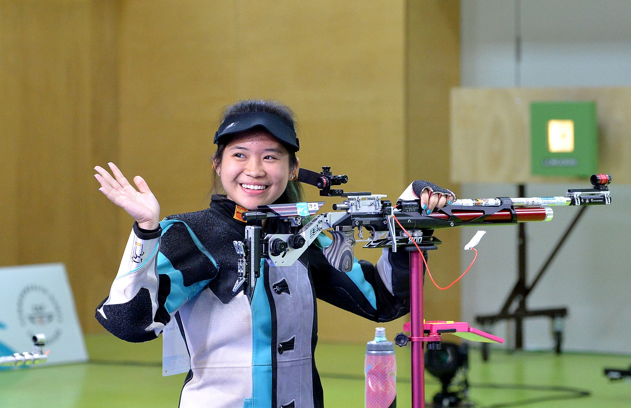 Martina Veloso won a shoot-off in the women's 10m air rifle event ©Getty Images
