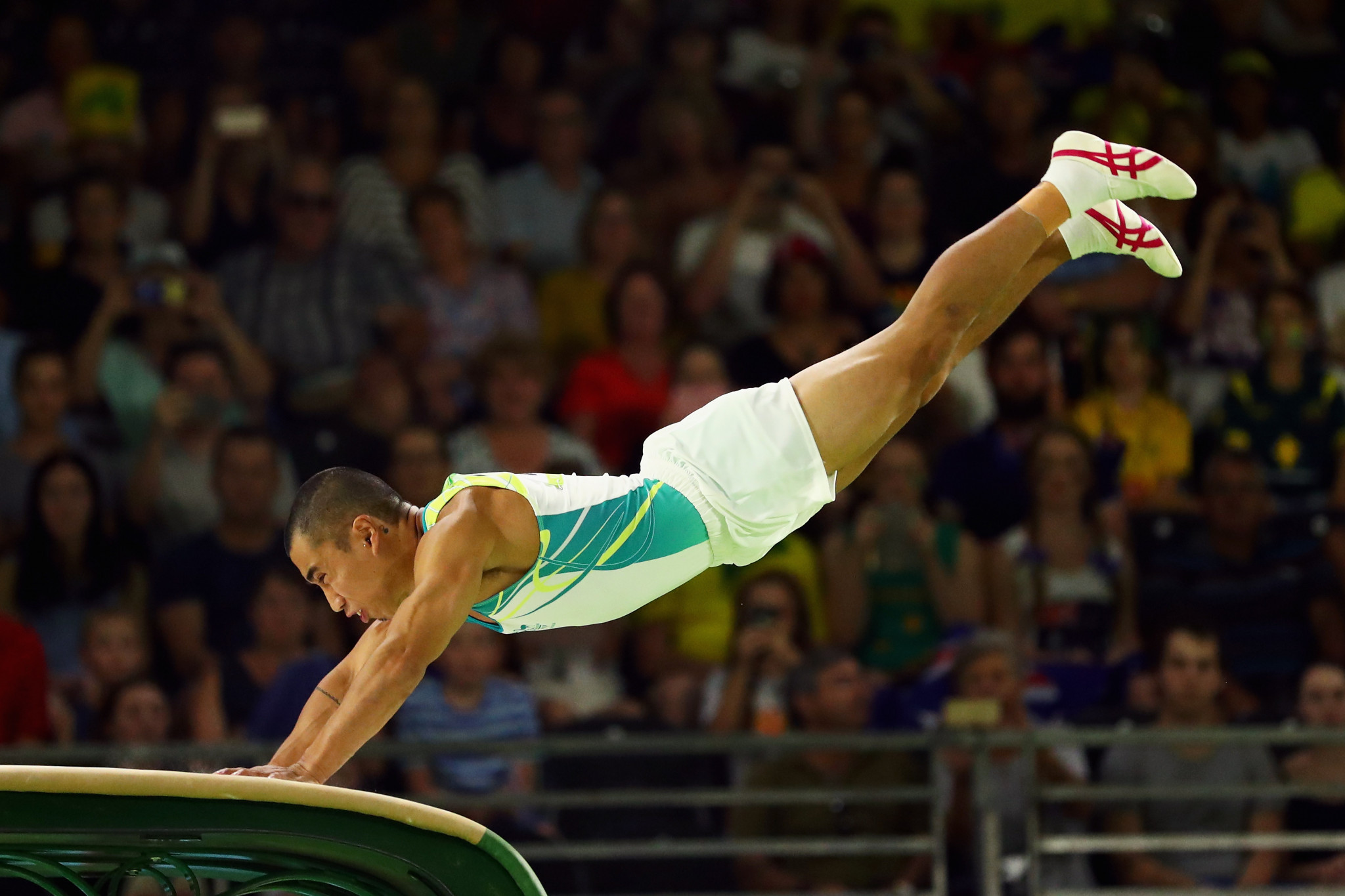 Christopher Remkes claimed Australia's first artistic gymnastics gold medal with victory in the vault final ©Getty Images