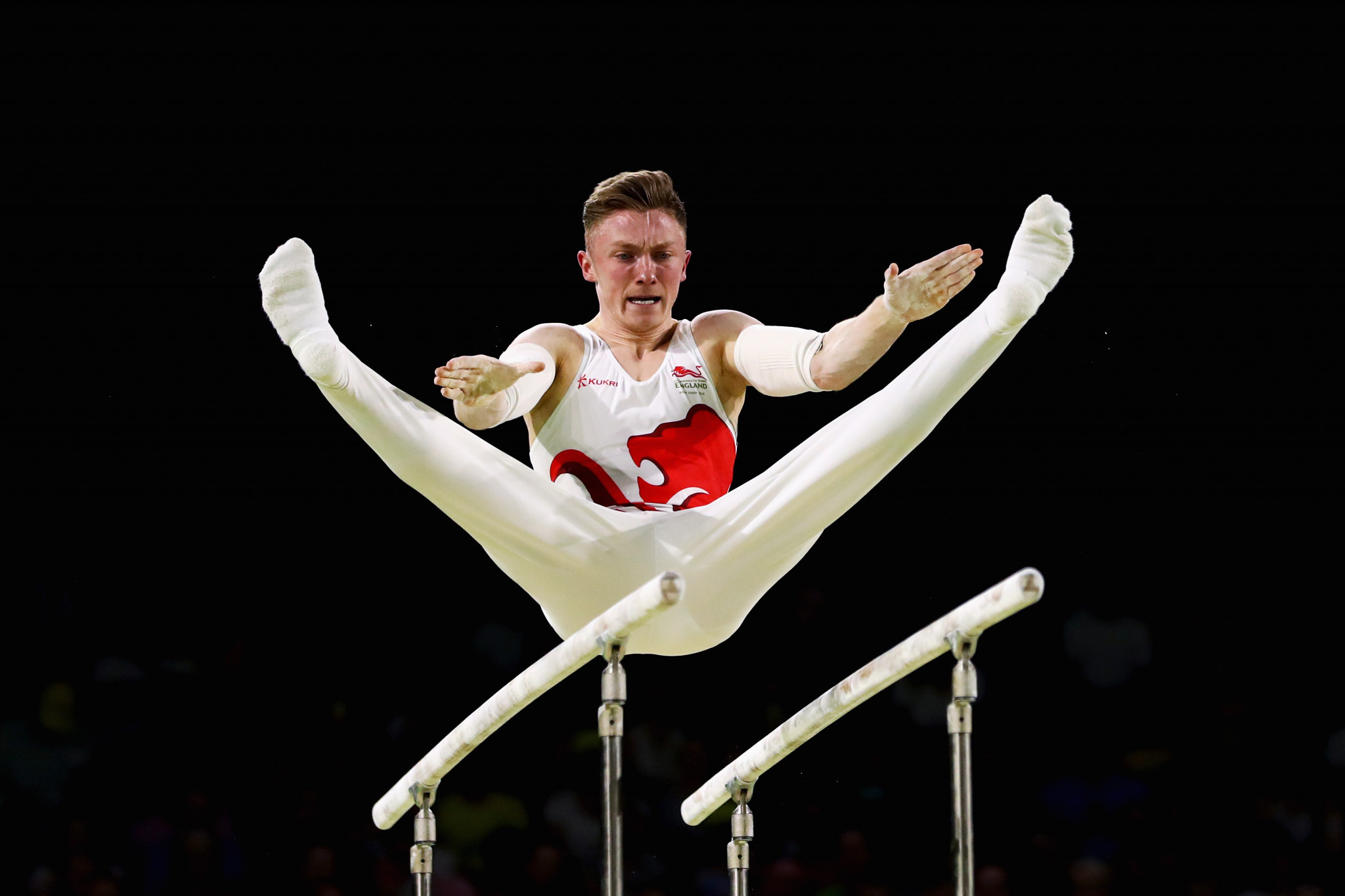 England's Nile Wilson claimed a third artistic gymnastics title by winning the men's horizontal bar event ©Getty Images
