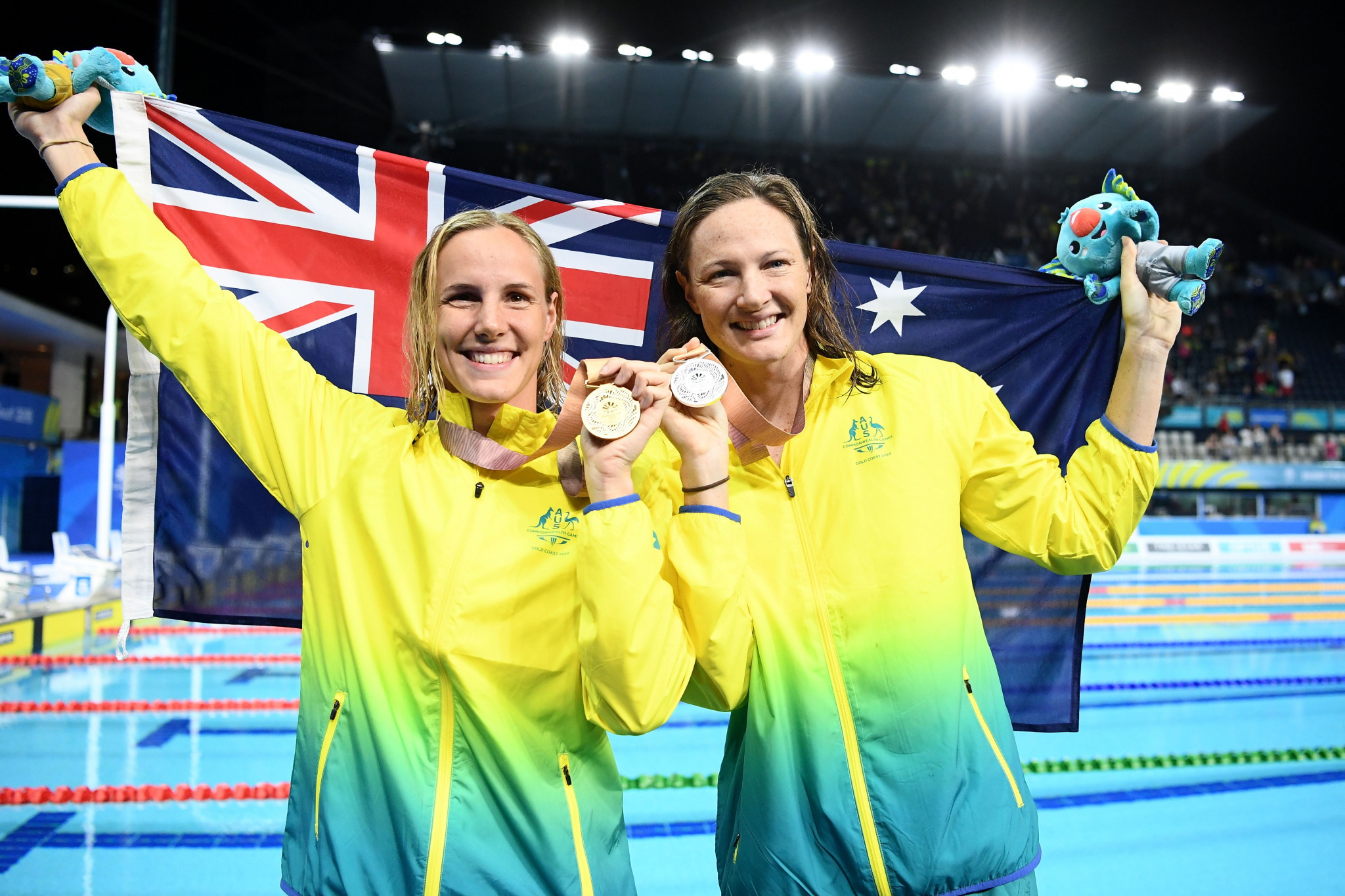 Australia's Bronte Campbell pipped sister Cate in a spectacular women's 100m freestyle final ©Getty Images