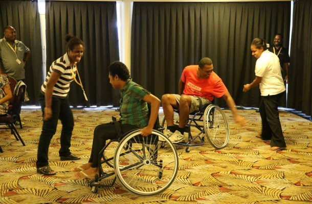 As part of the workshop Organising Committee staff underwent disability awareness training