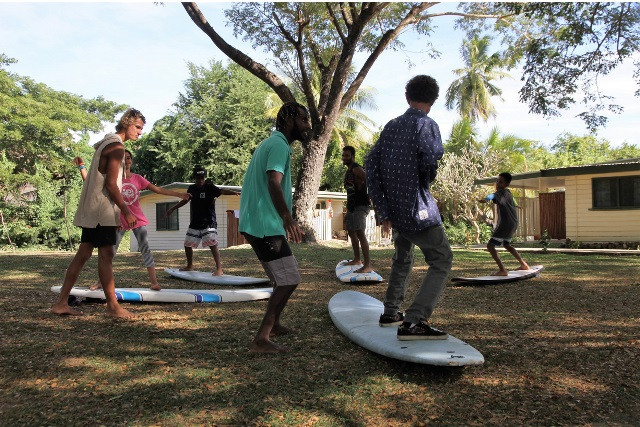 A surfing instructors course being held in Fiji ©ISA