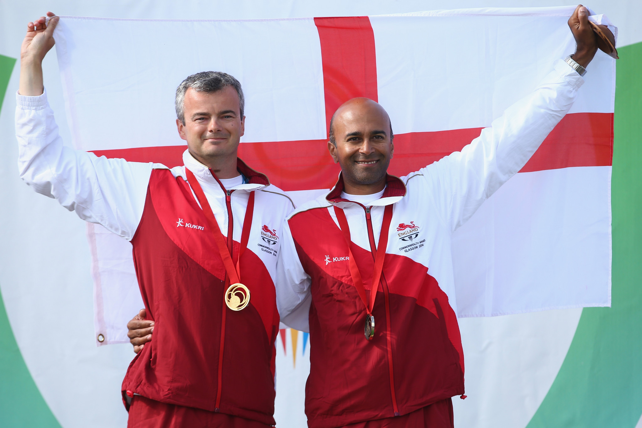 England's Parag Patel and David Luckman won the Queen's prize pairs event ©Getty Images