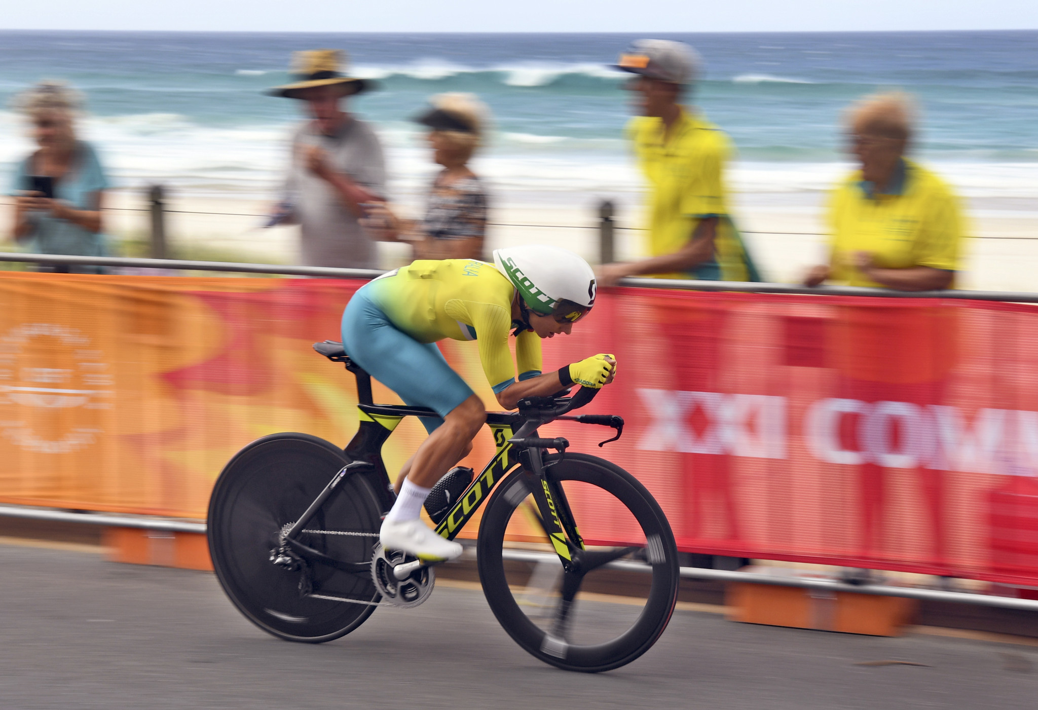 Katrin Garfoot triumphed in the women's individual time trial ©Getty Images