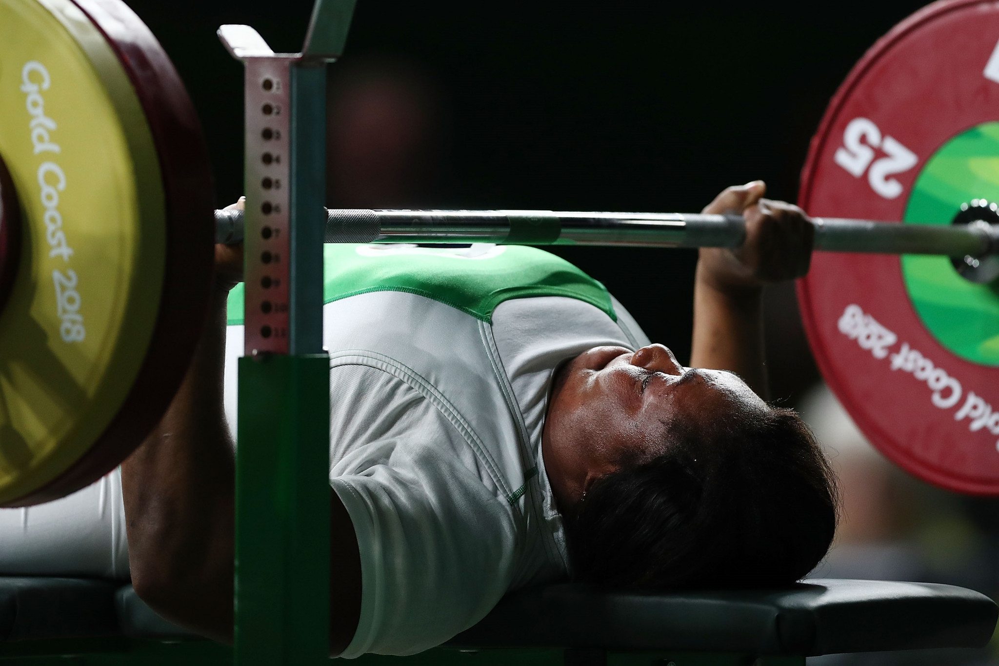 Ndidi Nwosu helped Nigeria to a clean sweep of the Para-powerlifting gold medals, winning the women's heavyweight event ©Getty Images