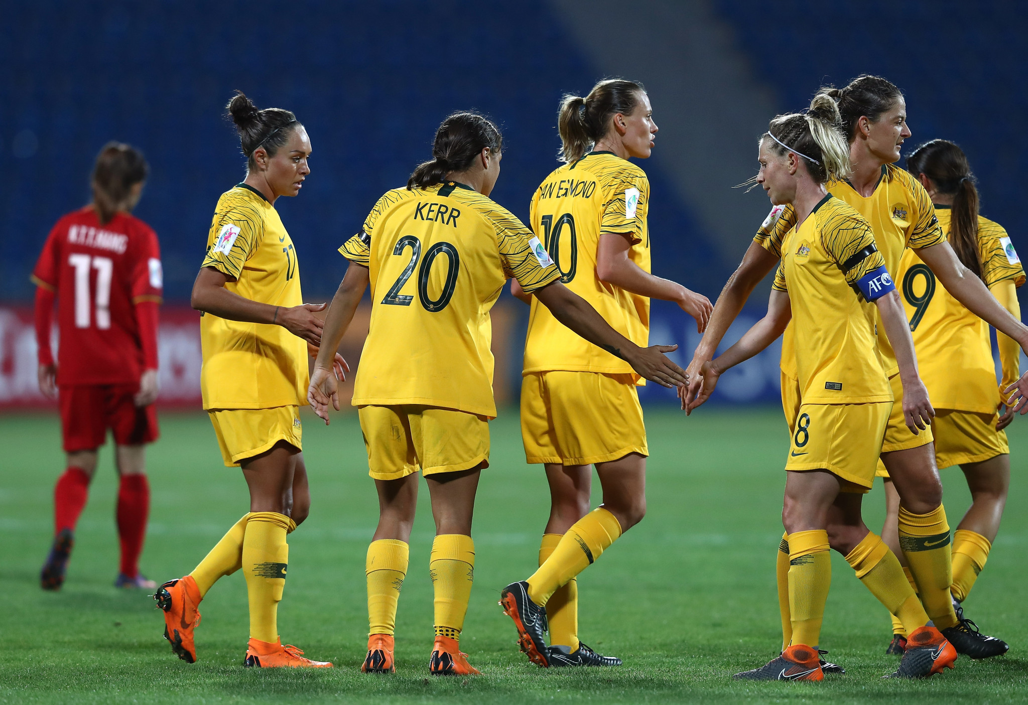 Australia thrashed Vietnam to move top of Group B at the AFC Women's Asian Cup ©Getty Images