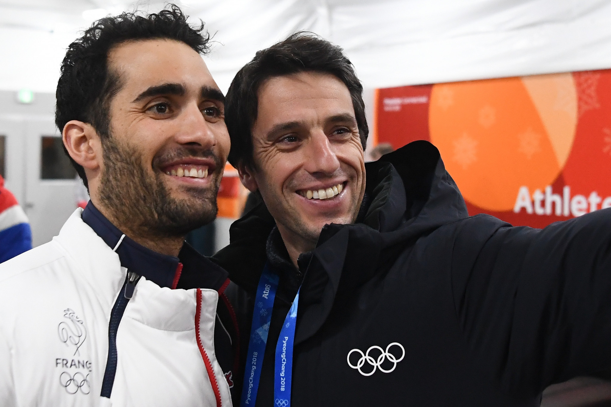 Martin Fourcade, left, will chair the Paris 2024 Athletes' Commission, which Tony Estanguet, right, wants to play a leading role in the organisation of the Olympic and Paralympic Games in the French capital ©Getty Images