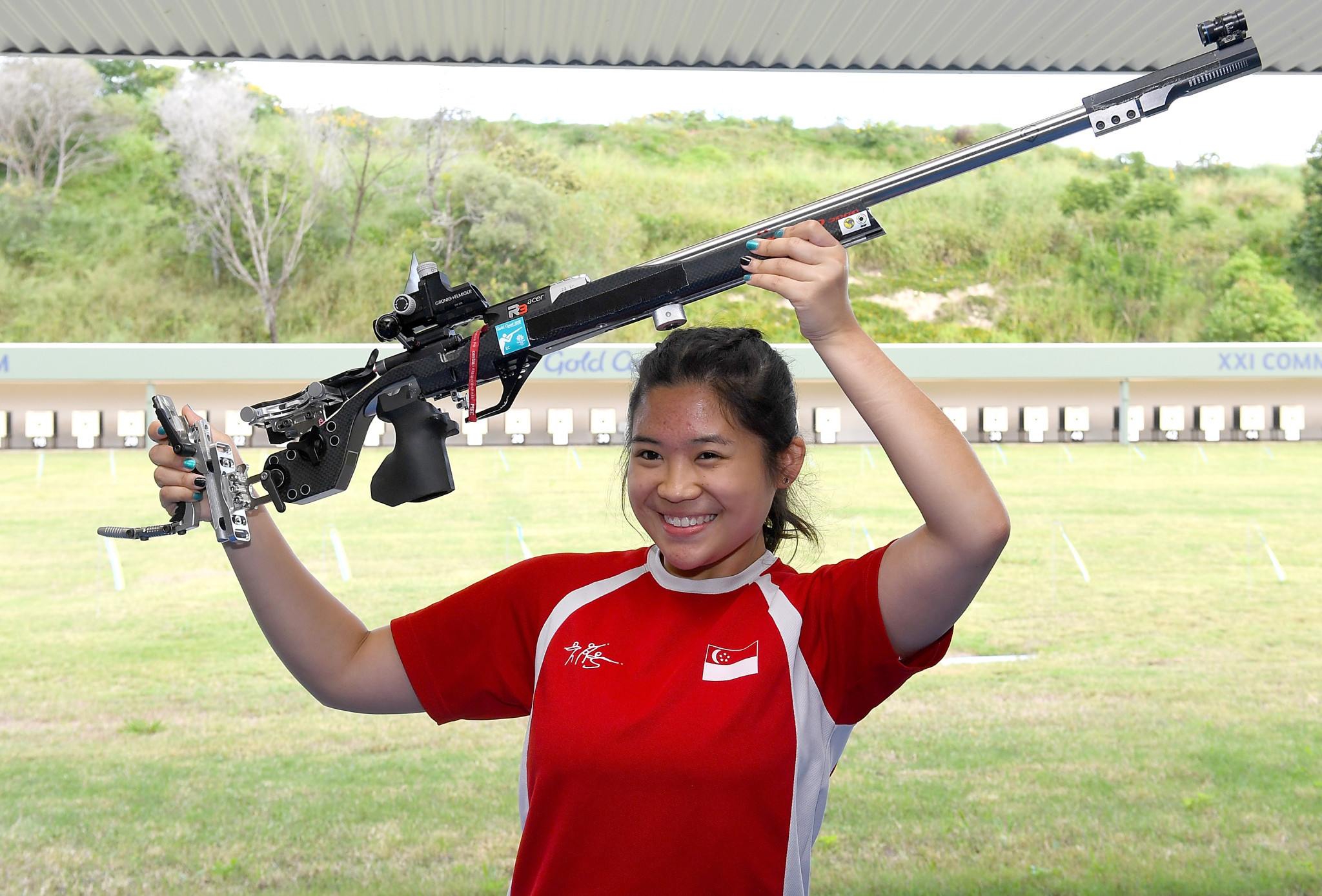Singaporean breaks Commonwealth Games record to win women's 50m rifle prone event at Gold Coast 2018