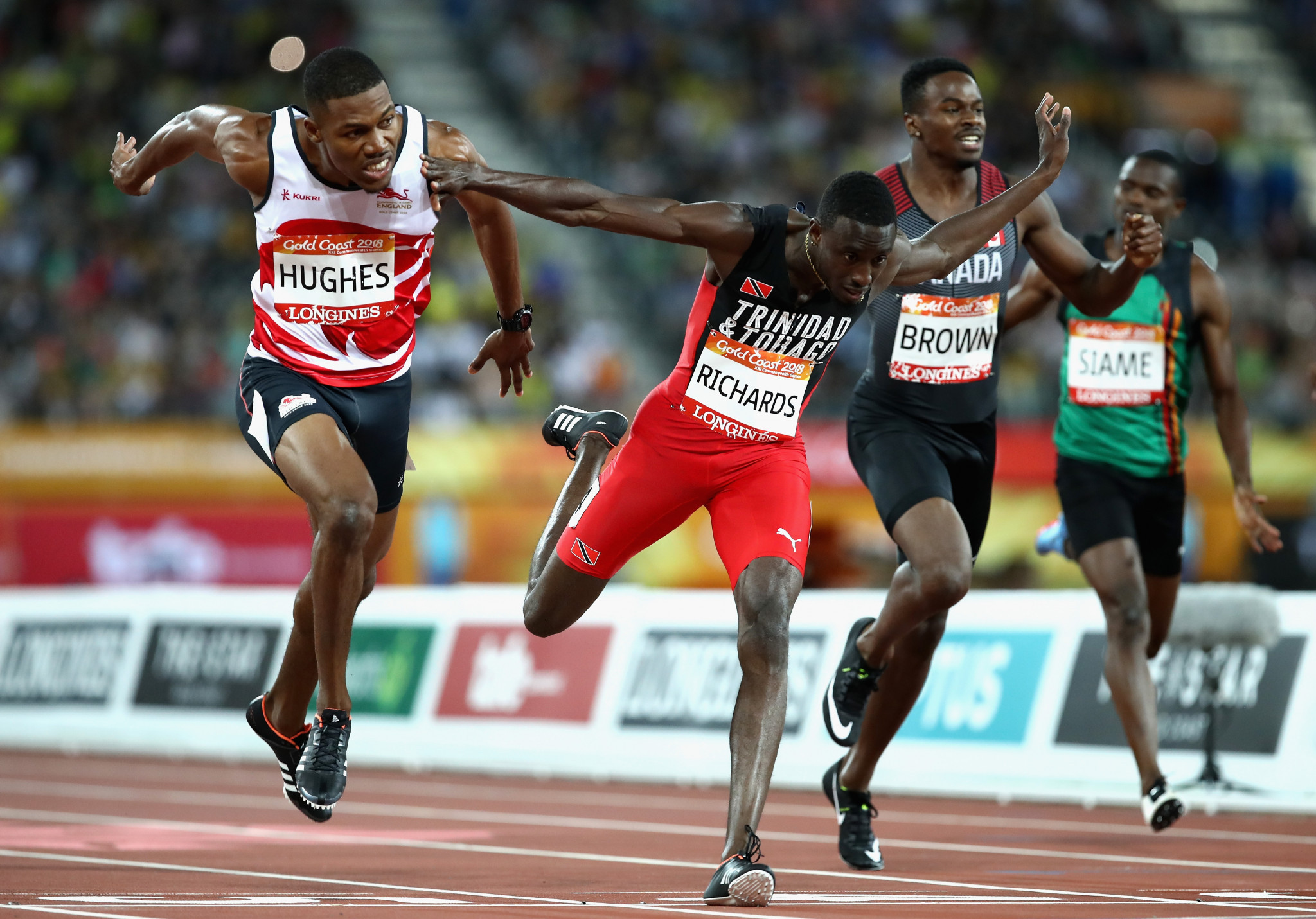 England's Zharnel Hughes claimed the men's 200m honours before he was later disqualified ©Getty Images