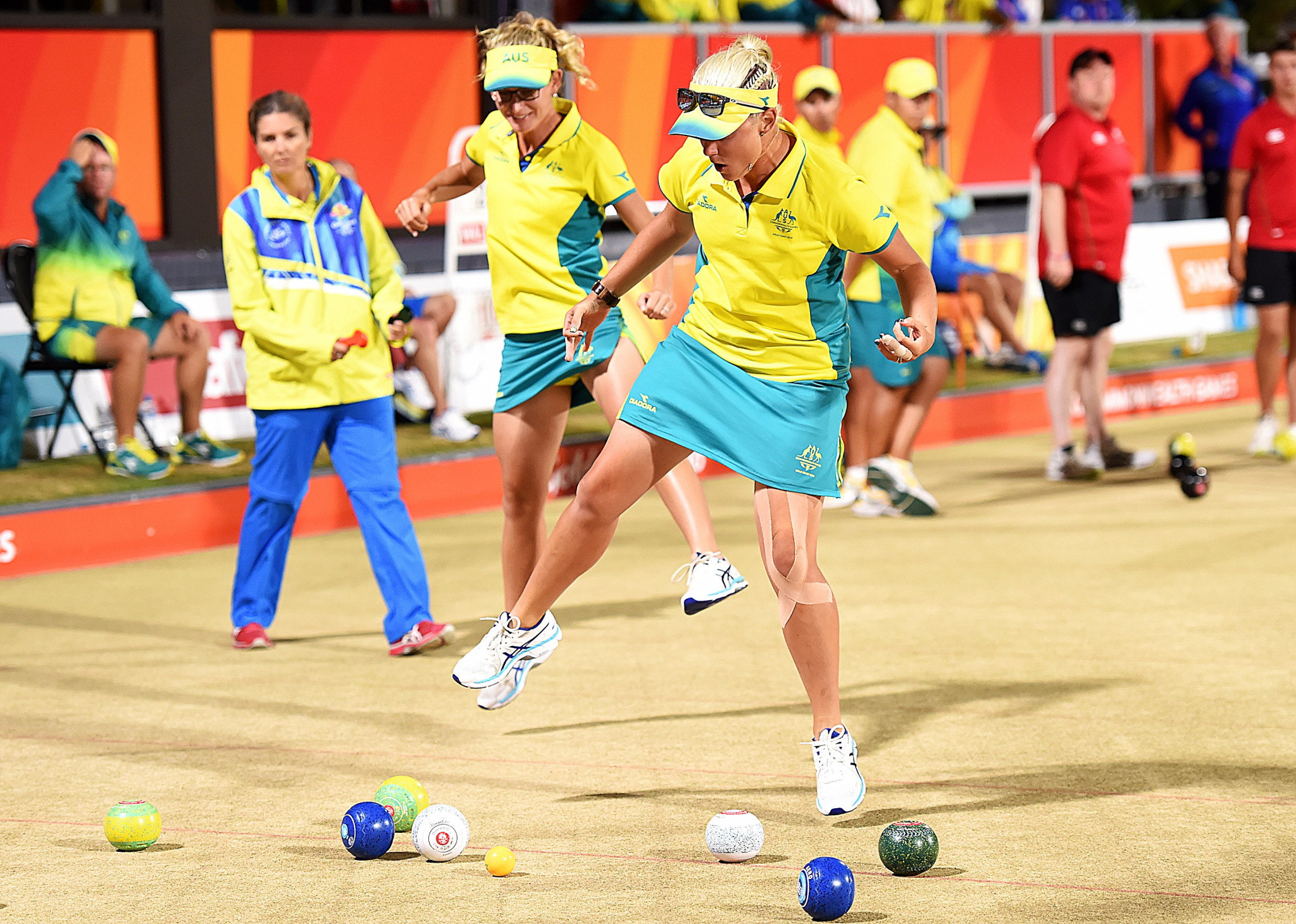 Australia sealed the women's triples lawn bowls crown with victory over Scotland ©Getty Images
